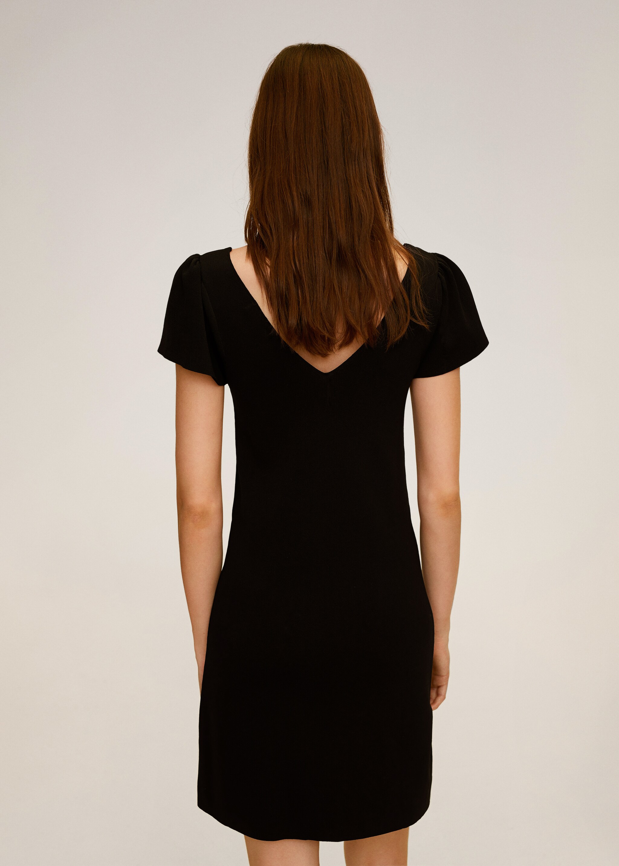 Vestido manga fruncida - Reverso del artículo