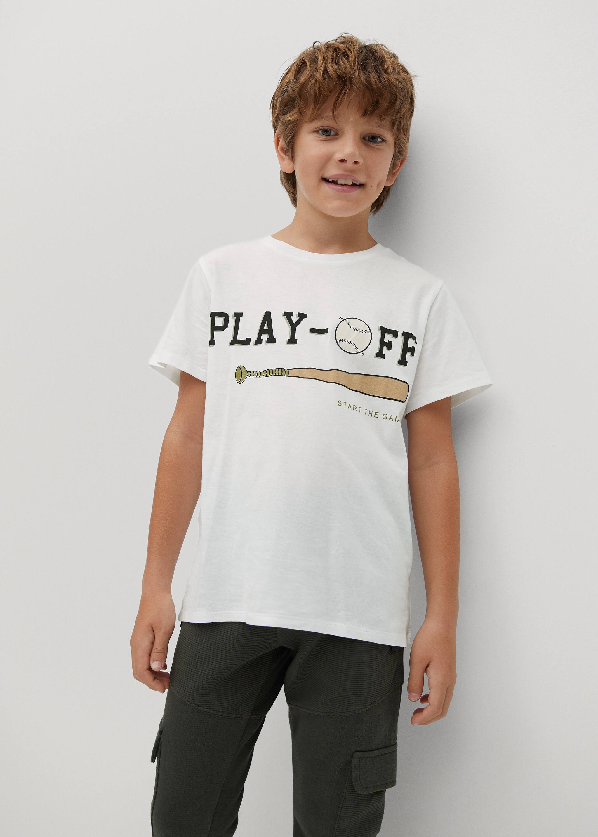 Bedrucktes T-Shirt aus Bio-Baumwolle - Mittlere Ansicht