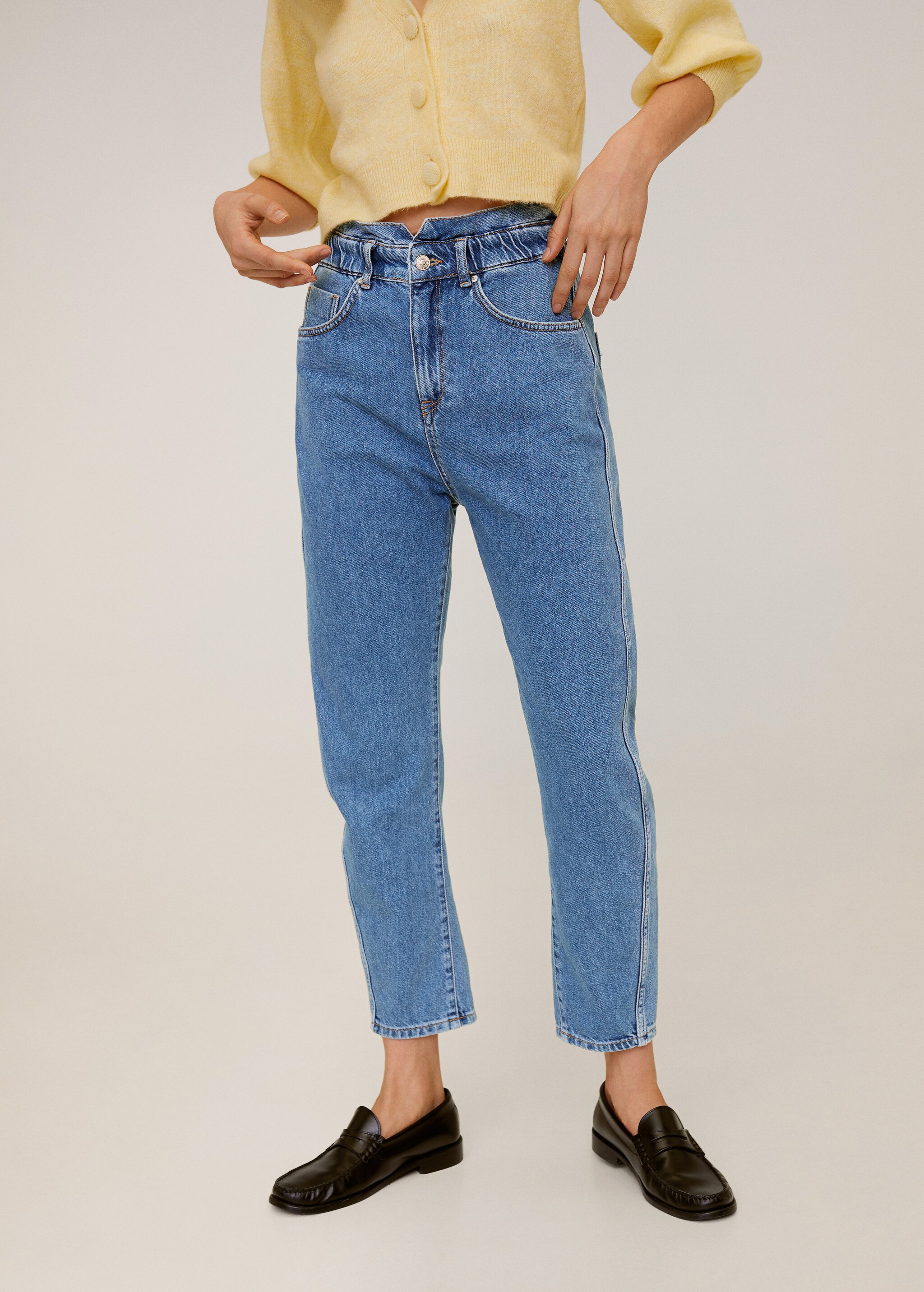 Waist straight Slouchy jeans - Medium plane