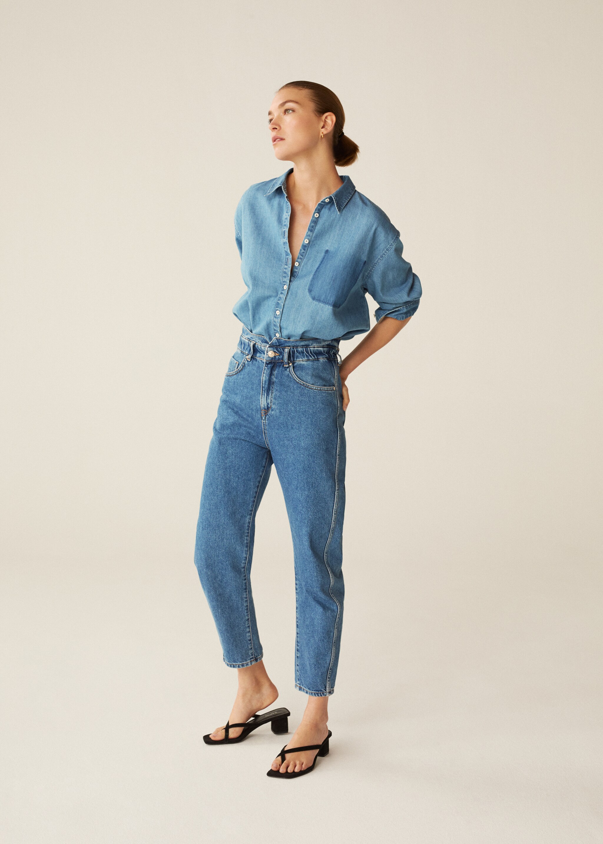 Waist straight Slouchy jeans - Details of the article 6