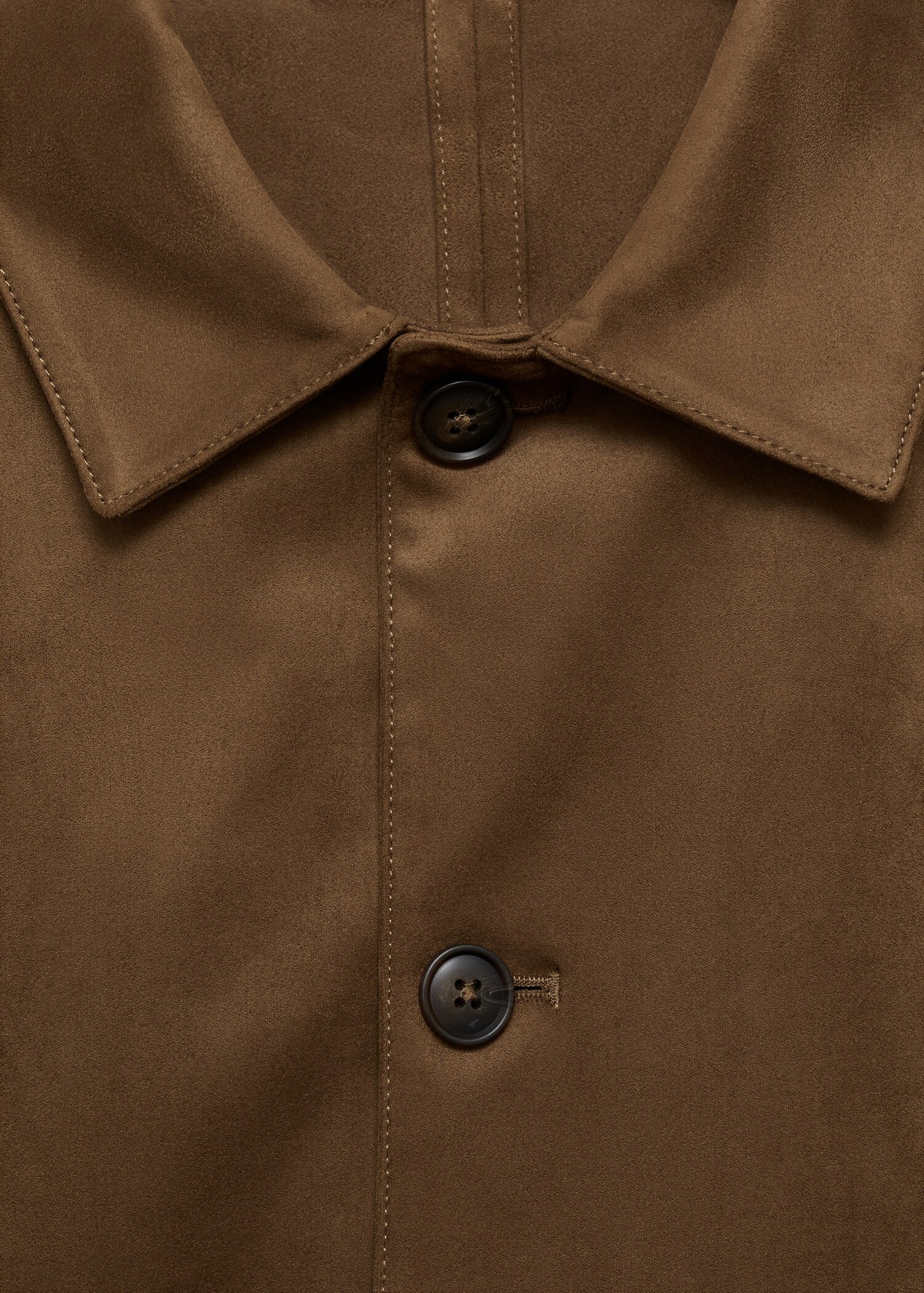 Suede effect overshirt with pockets - Details of the article 8