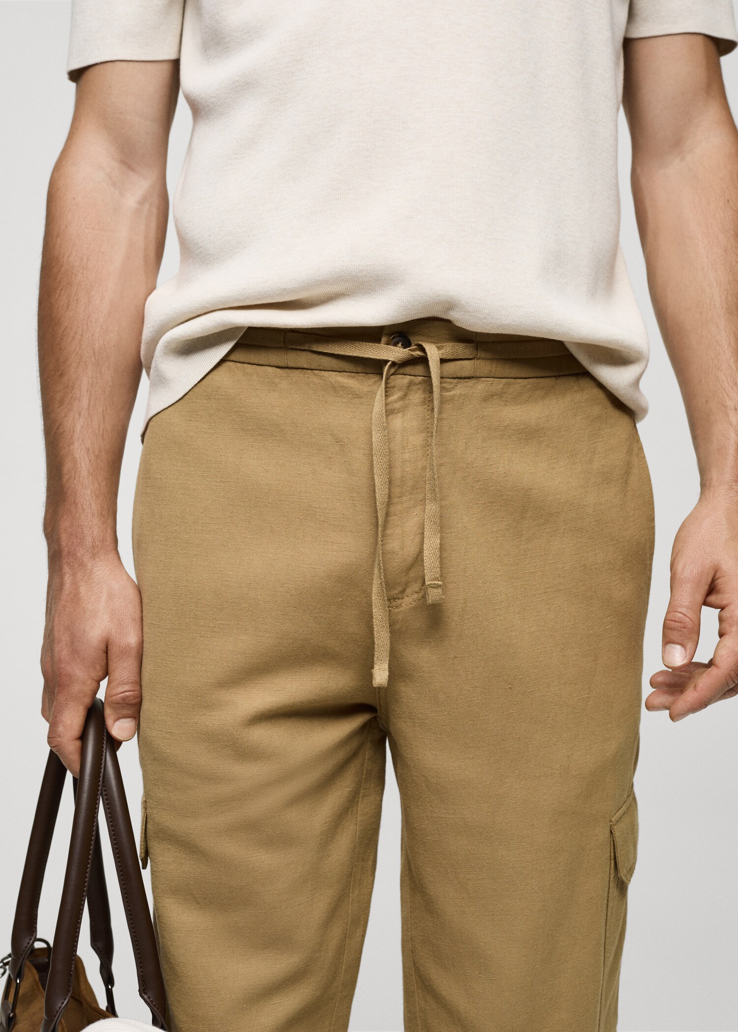Cotton-linen cargo pants - Details of the article 1