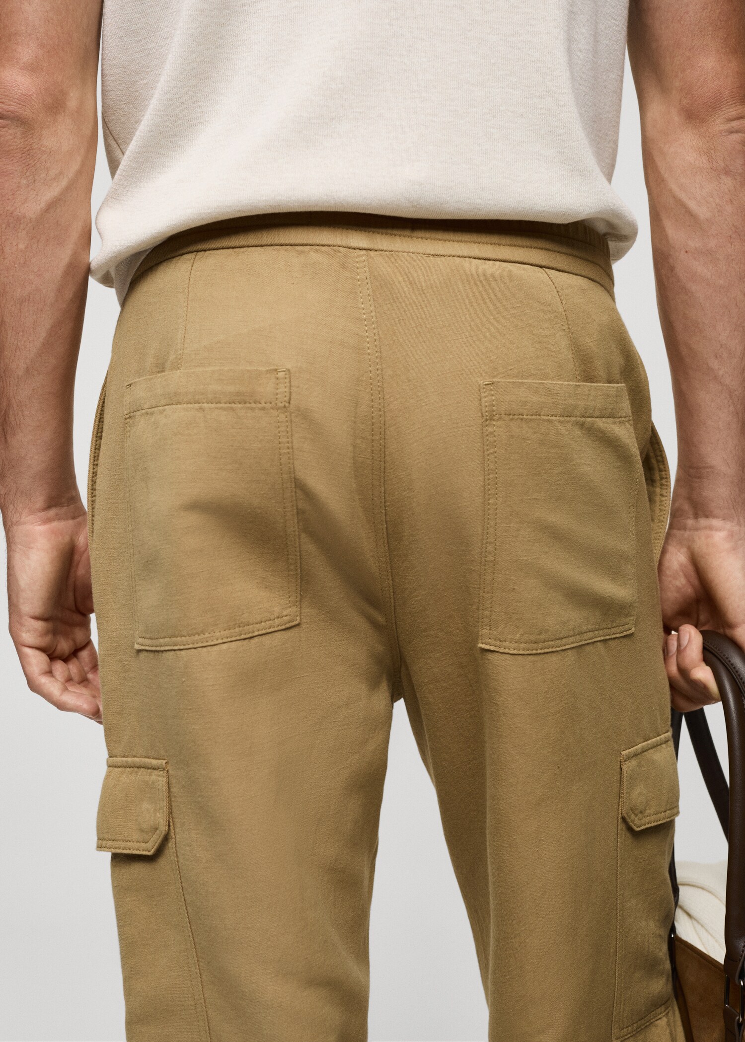Cotton-linen cargo pants - Details of the article 6