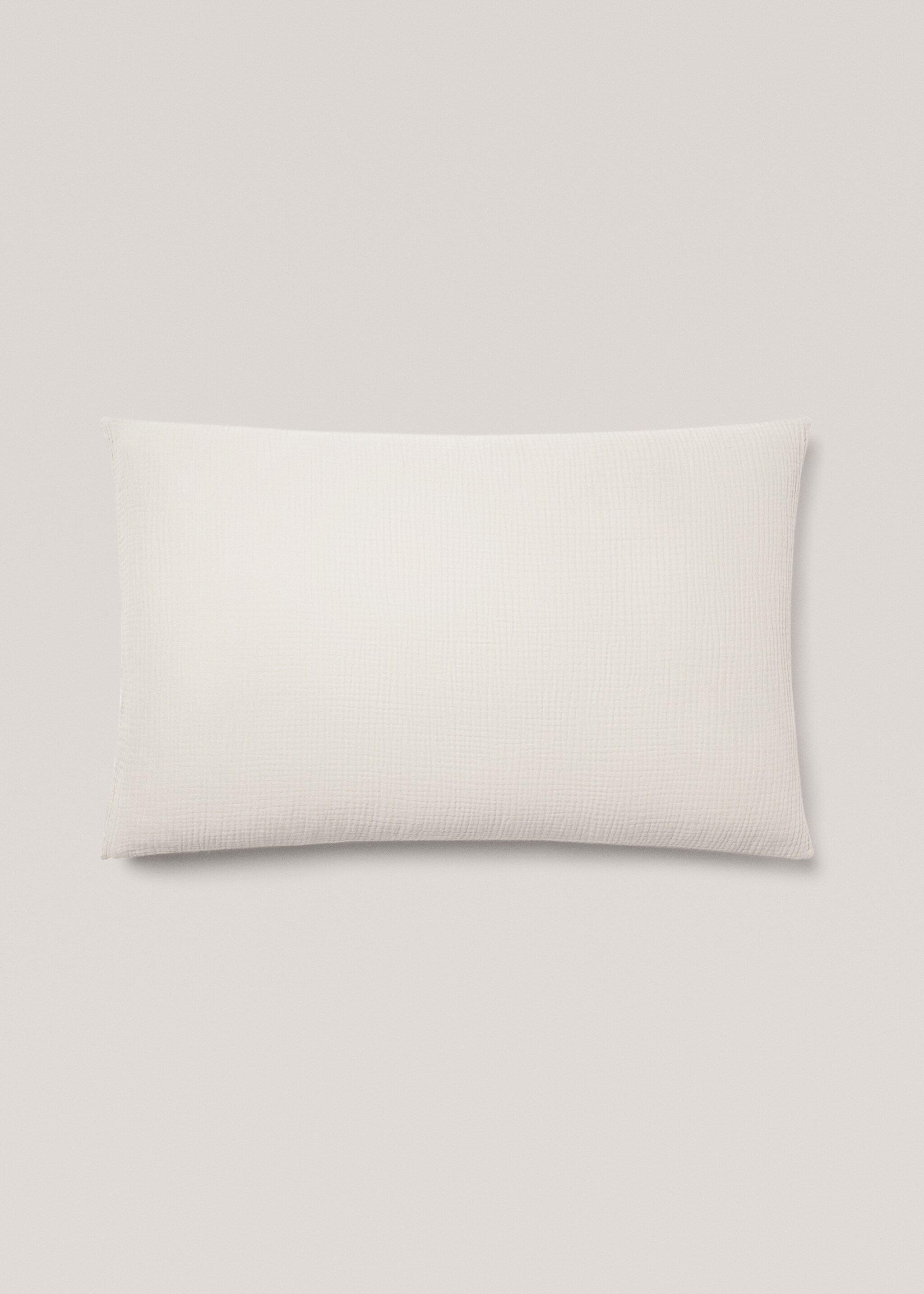 Cotton gauze pillow case 50x75cm - Article without model, Light/Pastel Grey. Ref: 77060573-00.