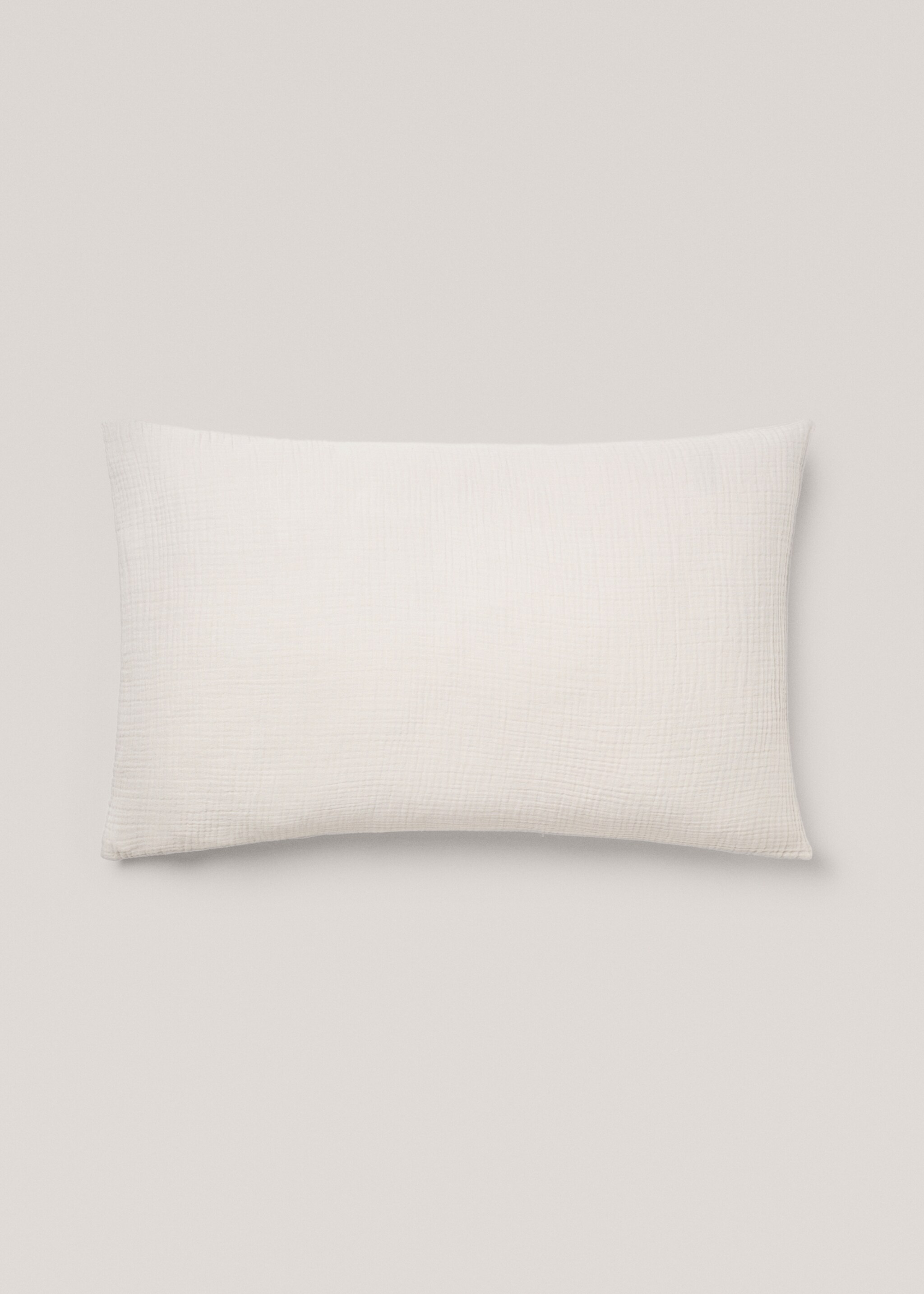 Cotton gauze pillow case 50x75cm - Article without model, Light Heather Grey. Ref: 77060573-00.