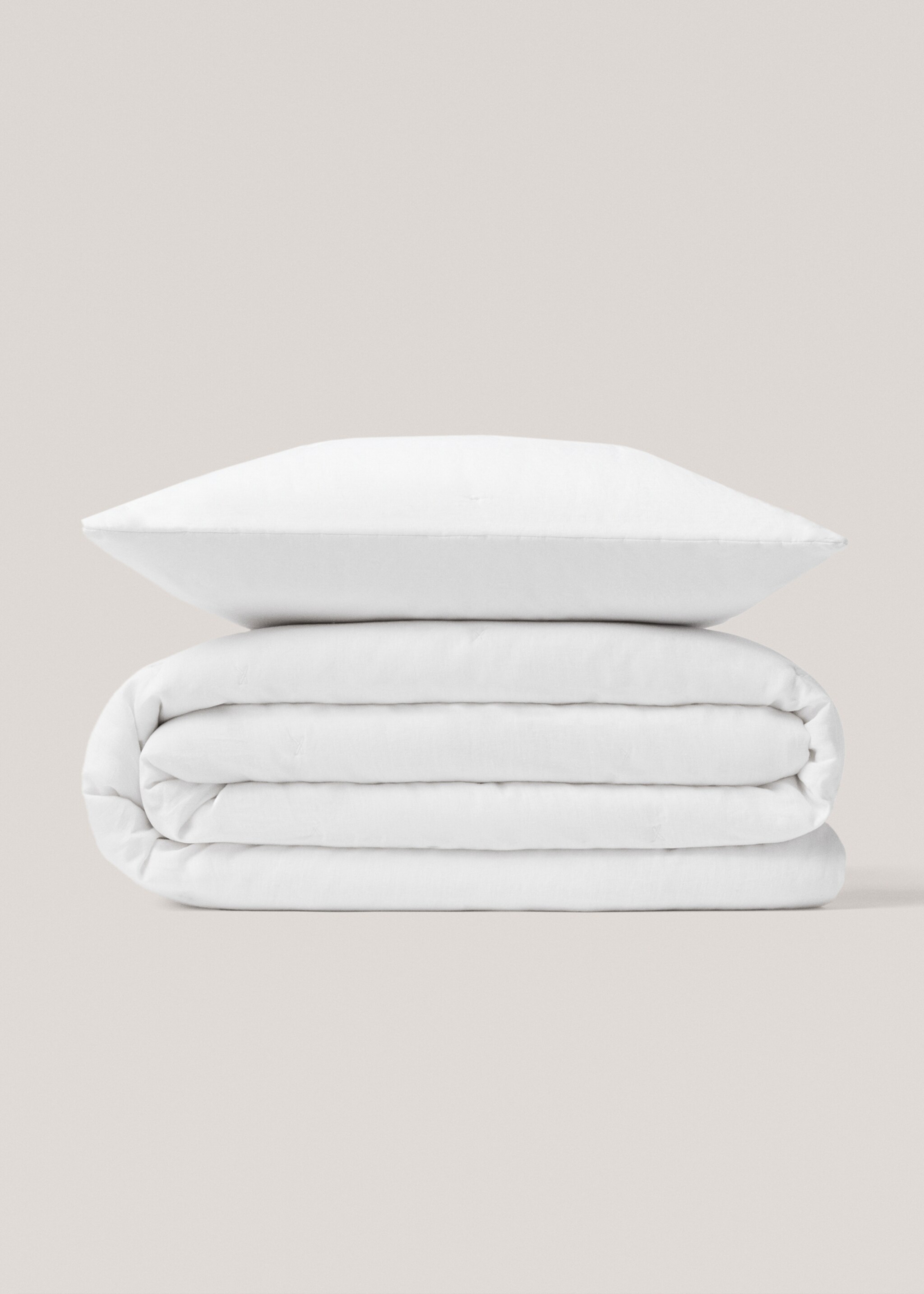 Edredón lino cama 130/150 cm - Detalle del artículo 1, Blanco. Ref: 77060580-00.