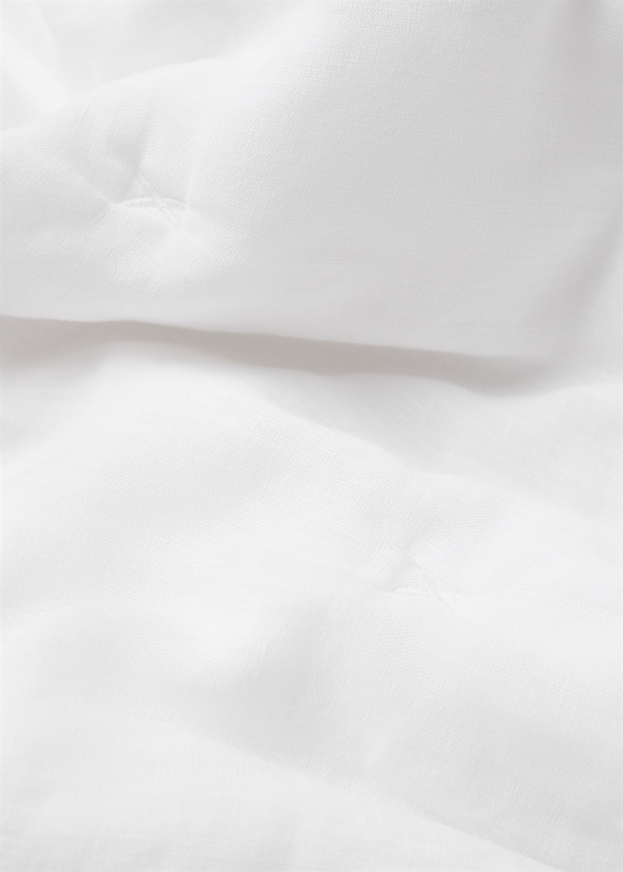 Edredón lino cama 130/150 cm - Detalle del artículo 2, Blanco. Ref: 77060580-00.