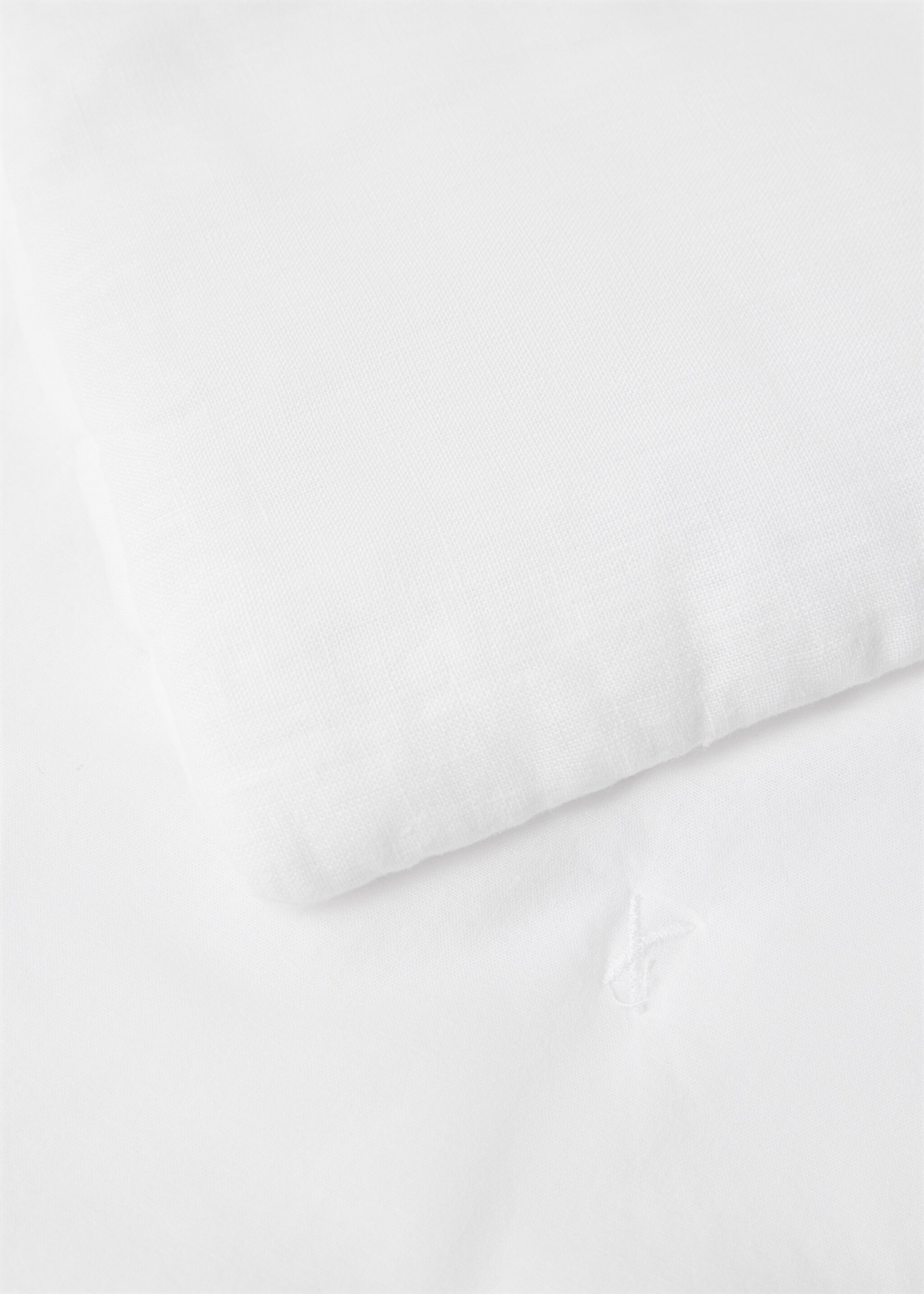 Edredón lino cama 130/150 cm - Detalle del artículo 3, Blanco. Ref: 77060580-00.