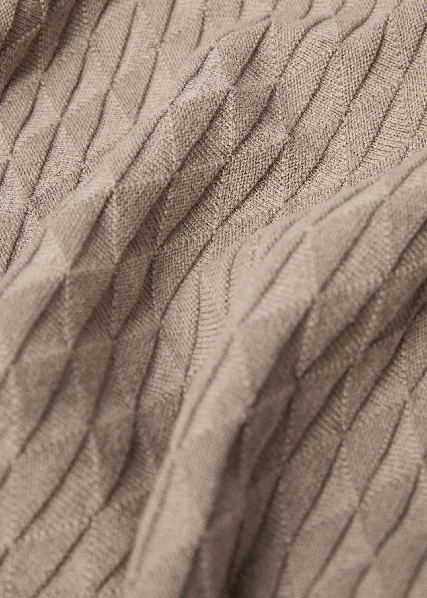 Κουβέρτα συνδυασμός μαλλί λινό με ρόμβους - Λεπτομέρεια του προϊόντος 1