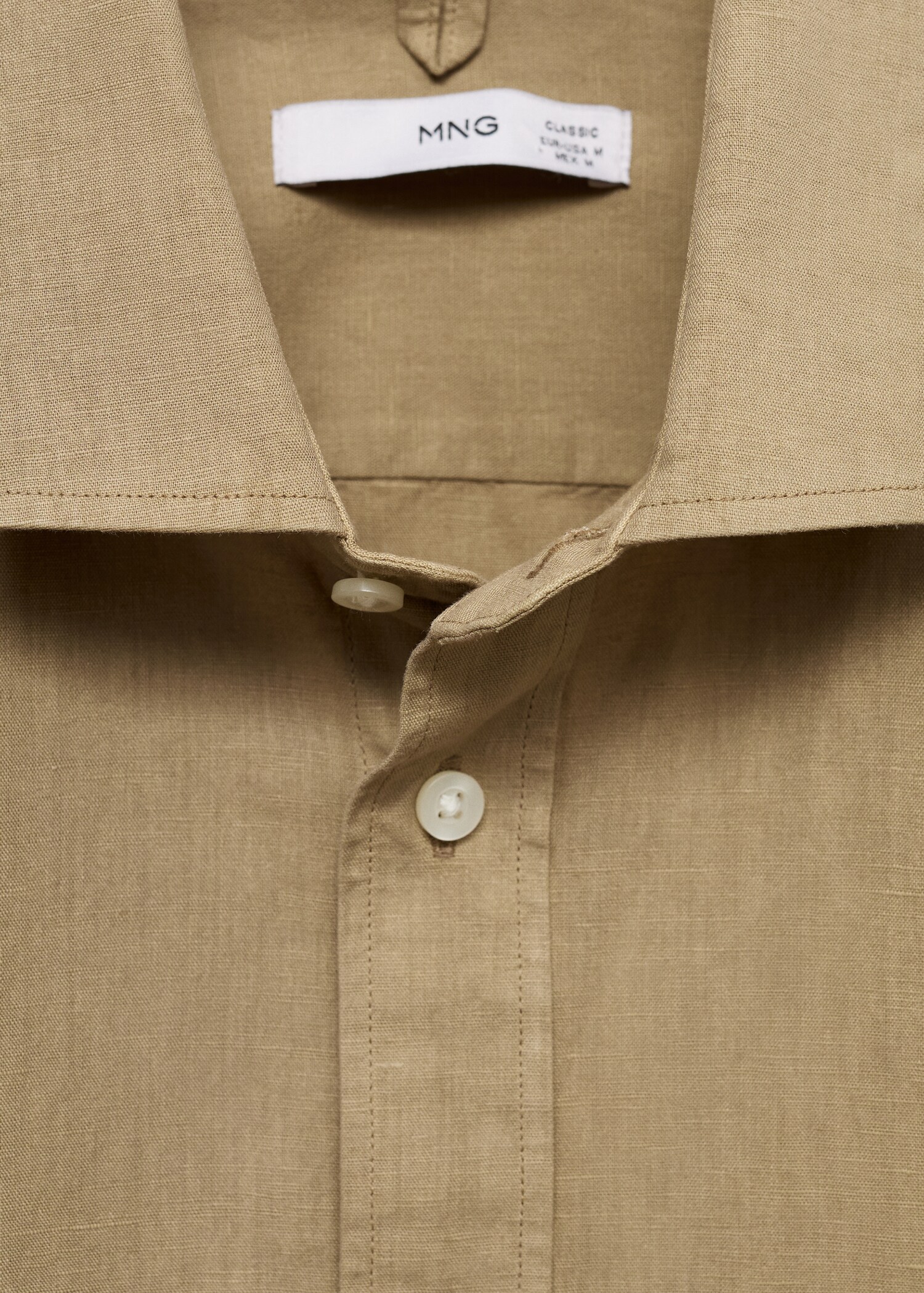 Classic-fit linen-blend shirt - Details of the article 8
