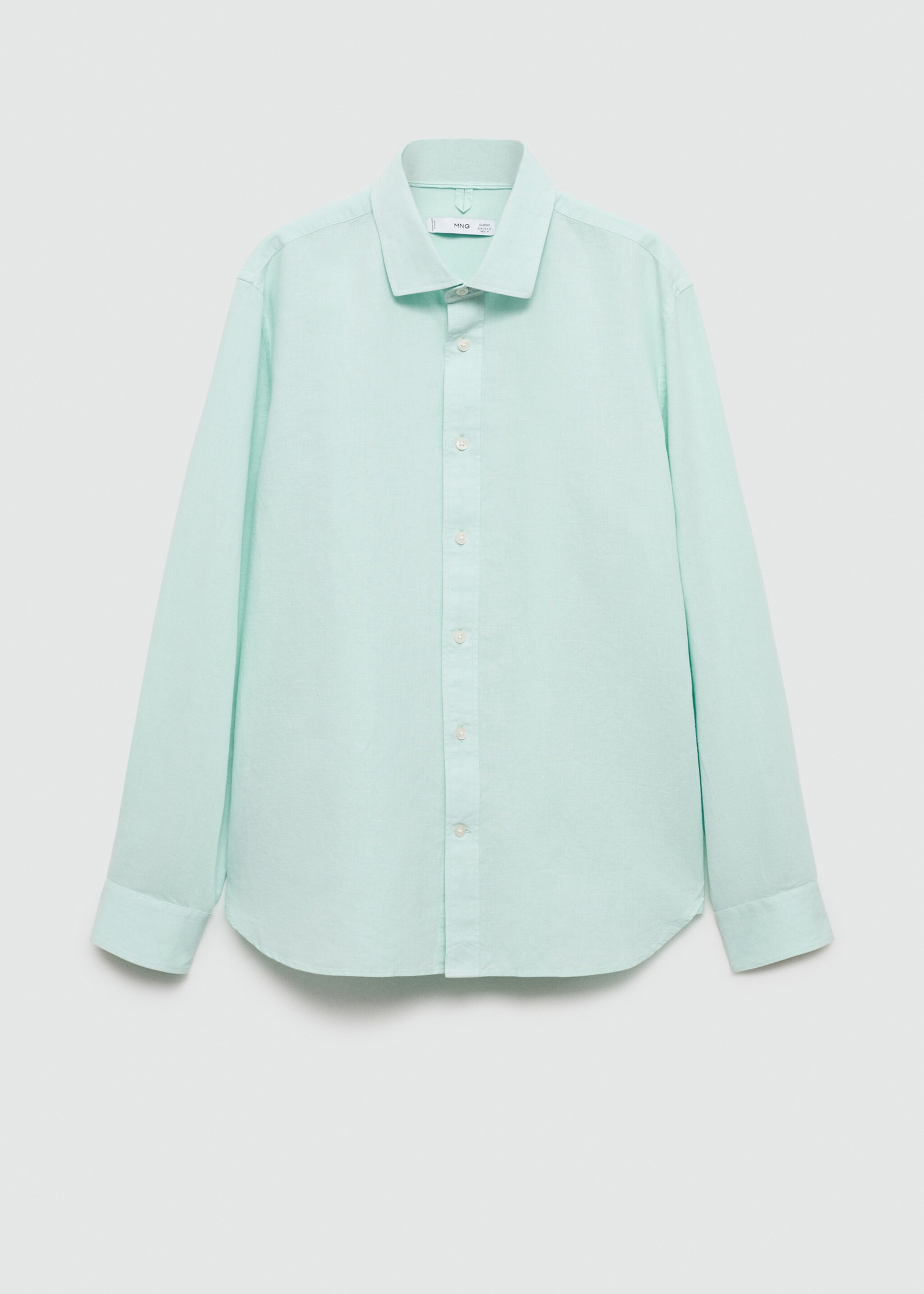 Chemise classic-fit lin - Article sans modèle, Vert d´eau. Ref: 77060583-00.