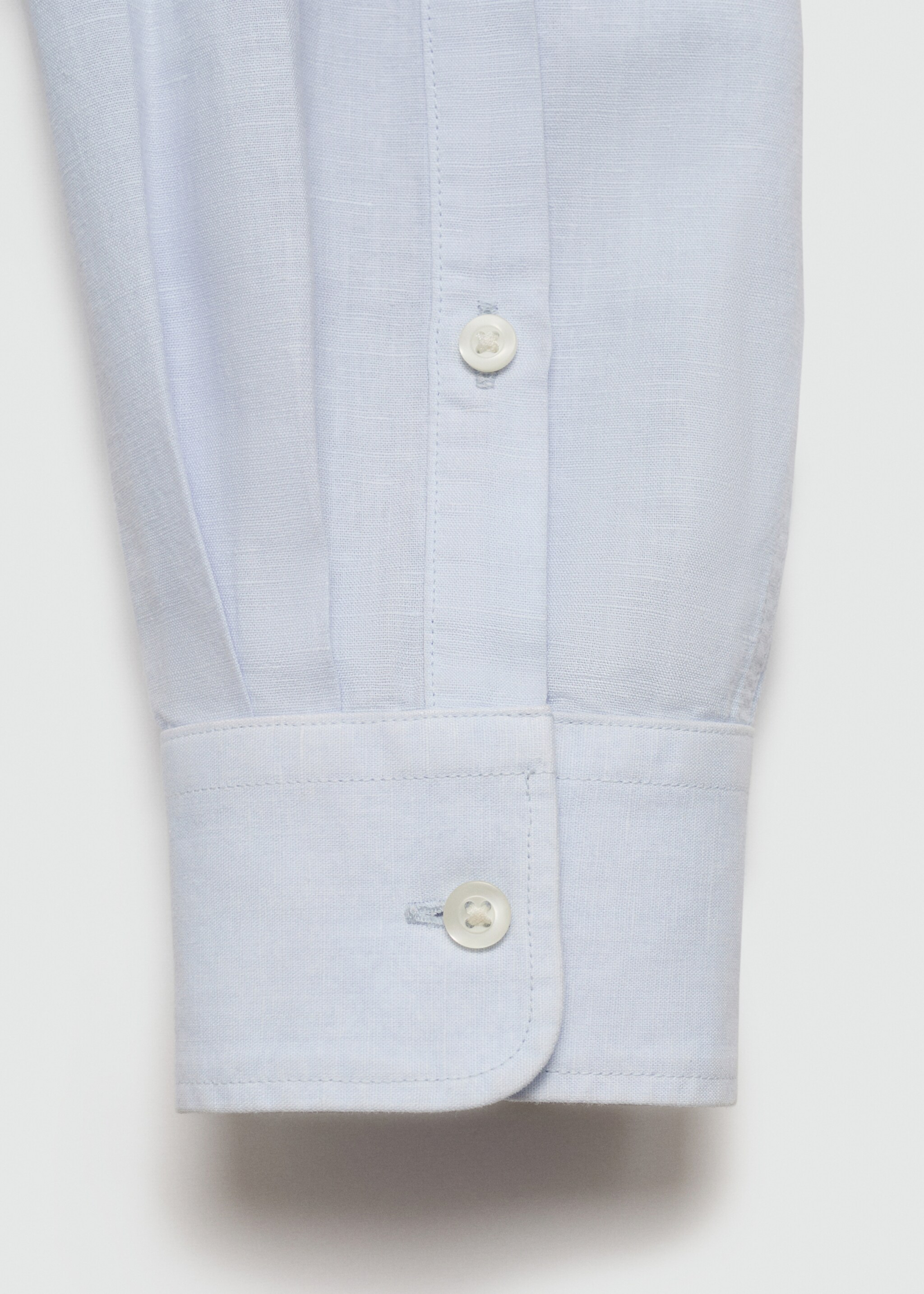 Classic-fit linen-blend shirt - Details of the article 0, Sky Blue. Ref: 77060583-00.