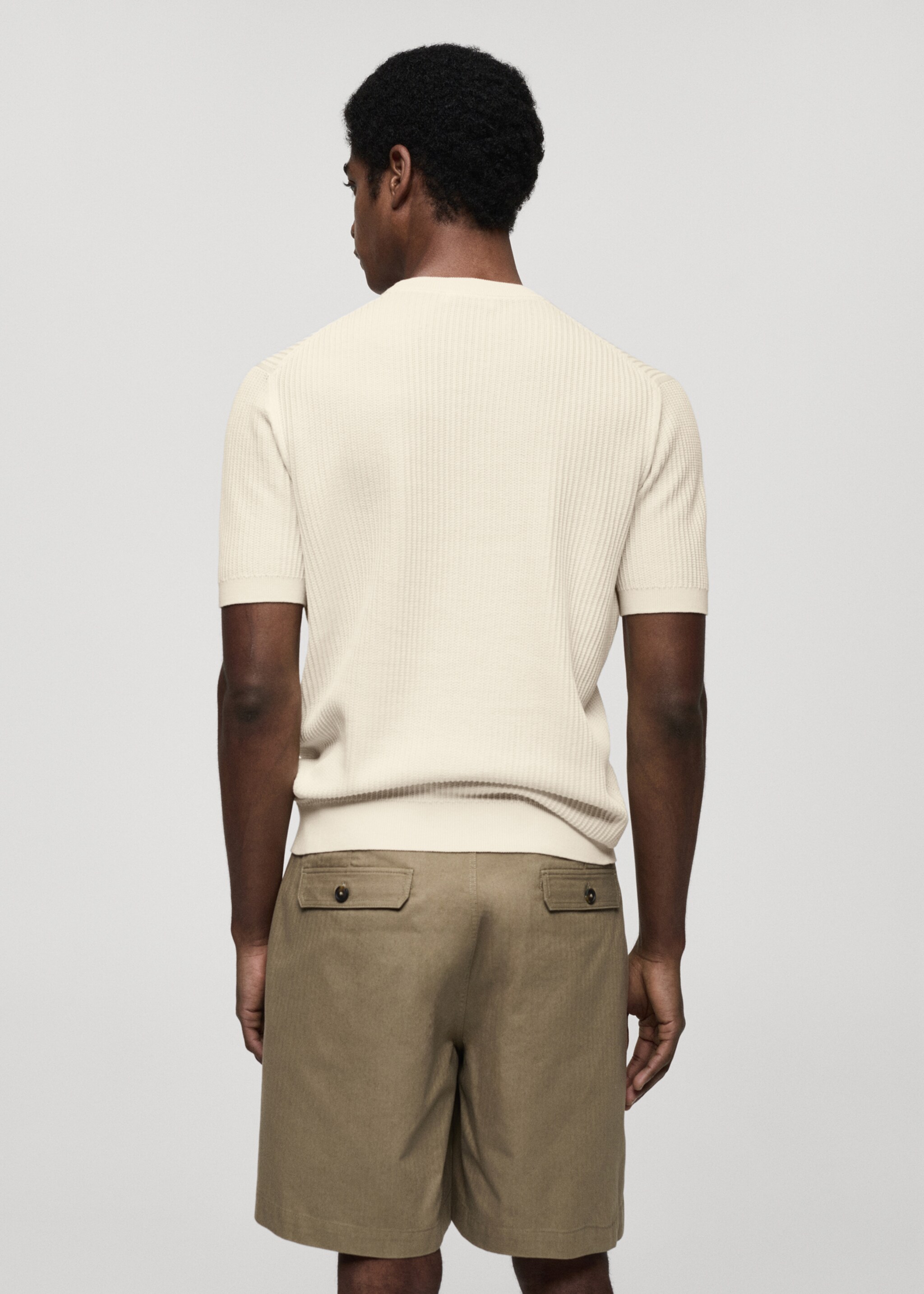 Camiseta punto canalé - Reverso del artículo