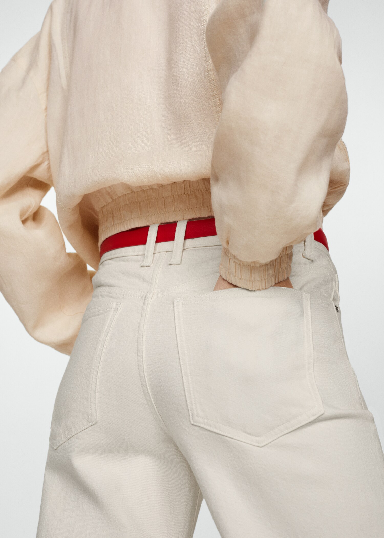 Mid waist culotte jeans - Details of the article 6