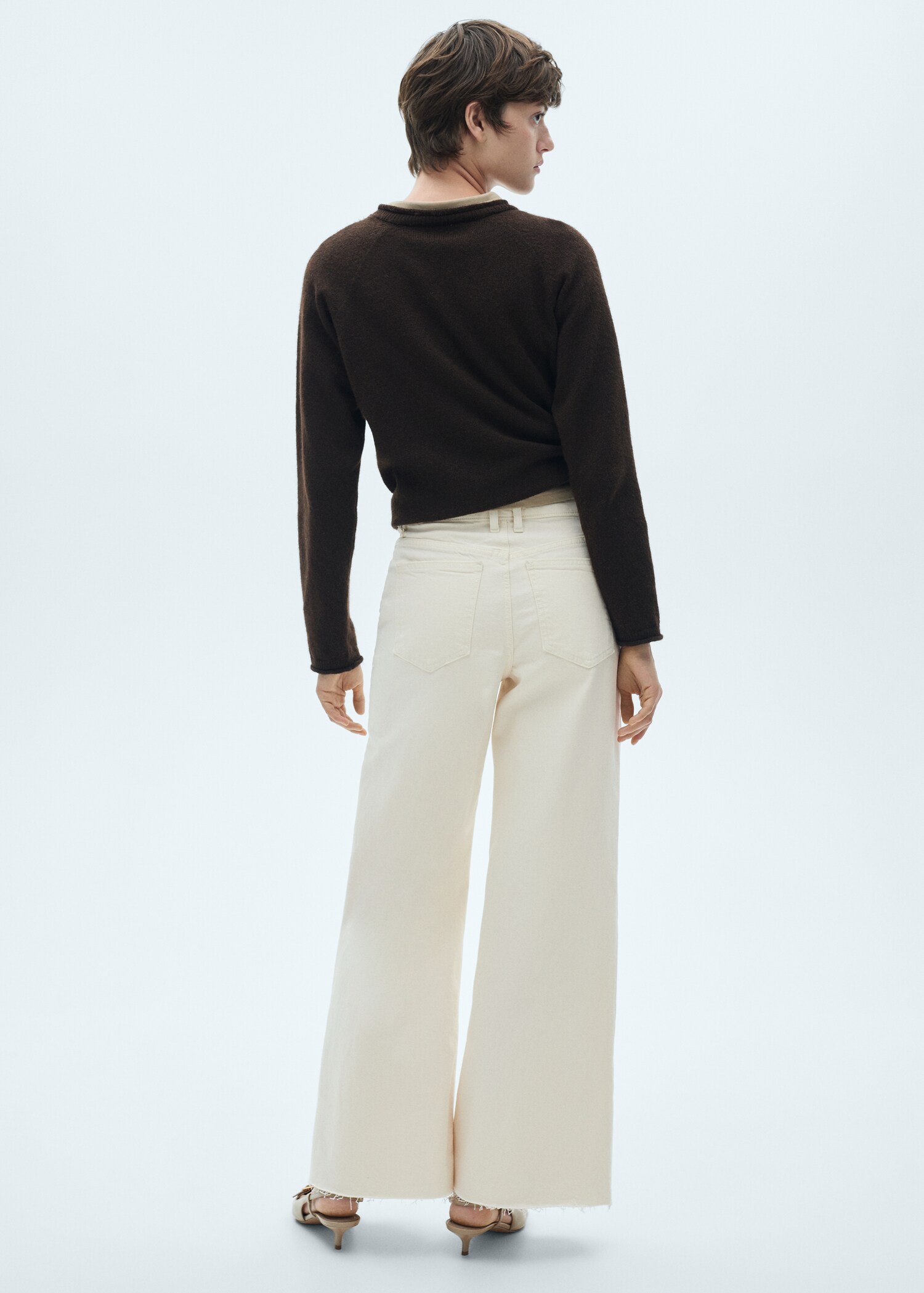 Mid waist culotte jeans - Reverse of the article