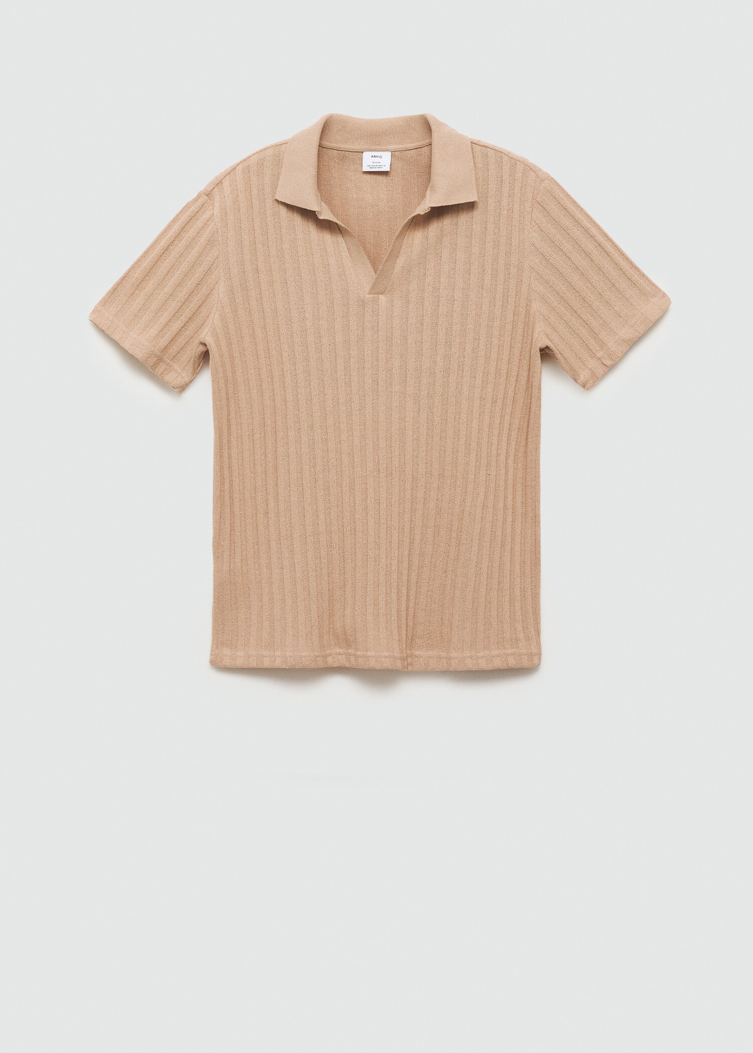 Polo regular-fit coton maille côtelée - Article sans modèle