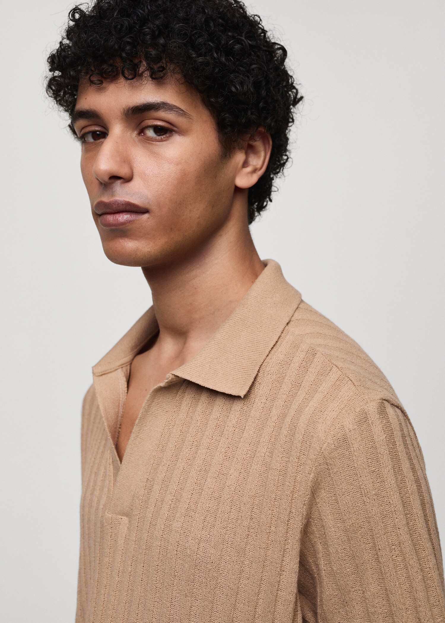 Polo regular-fit coton maille côtelée - Détail de l'article 1