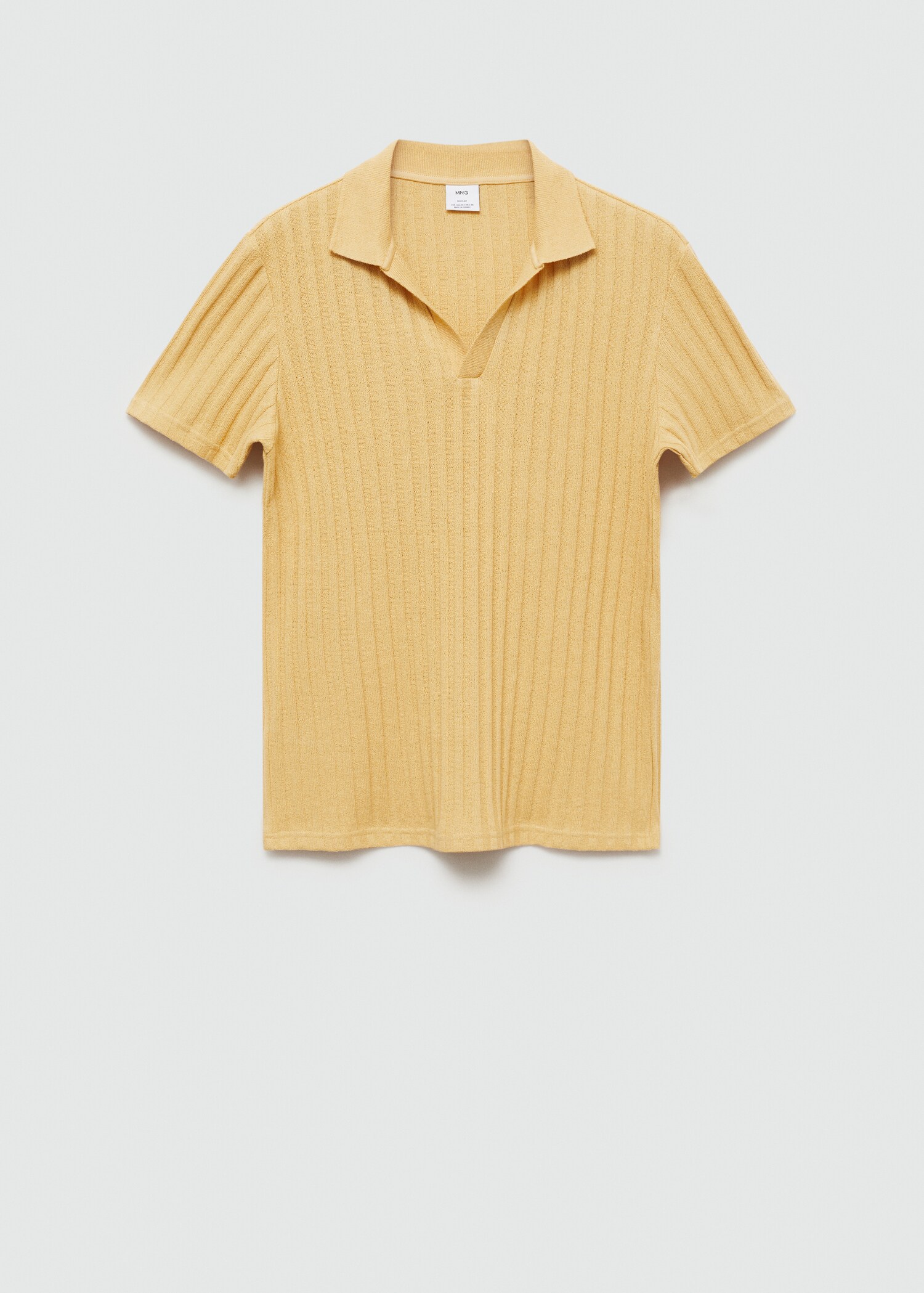 Polo regular fit algodón canalé - Artículo sin modelo