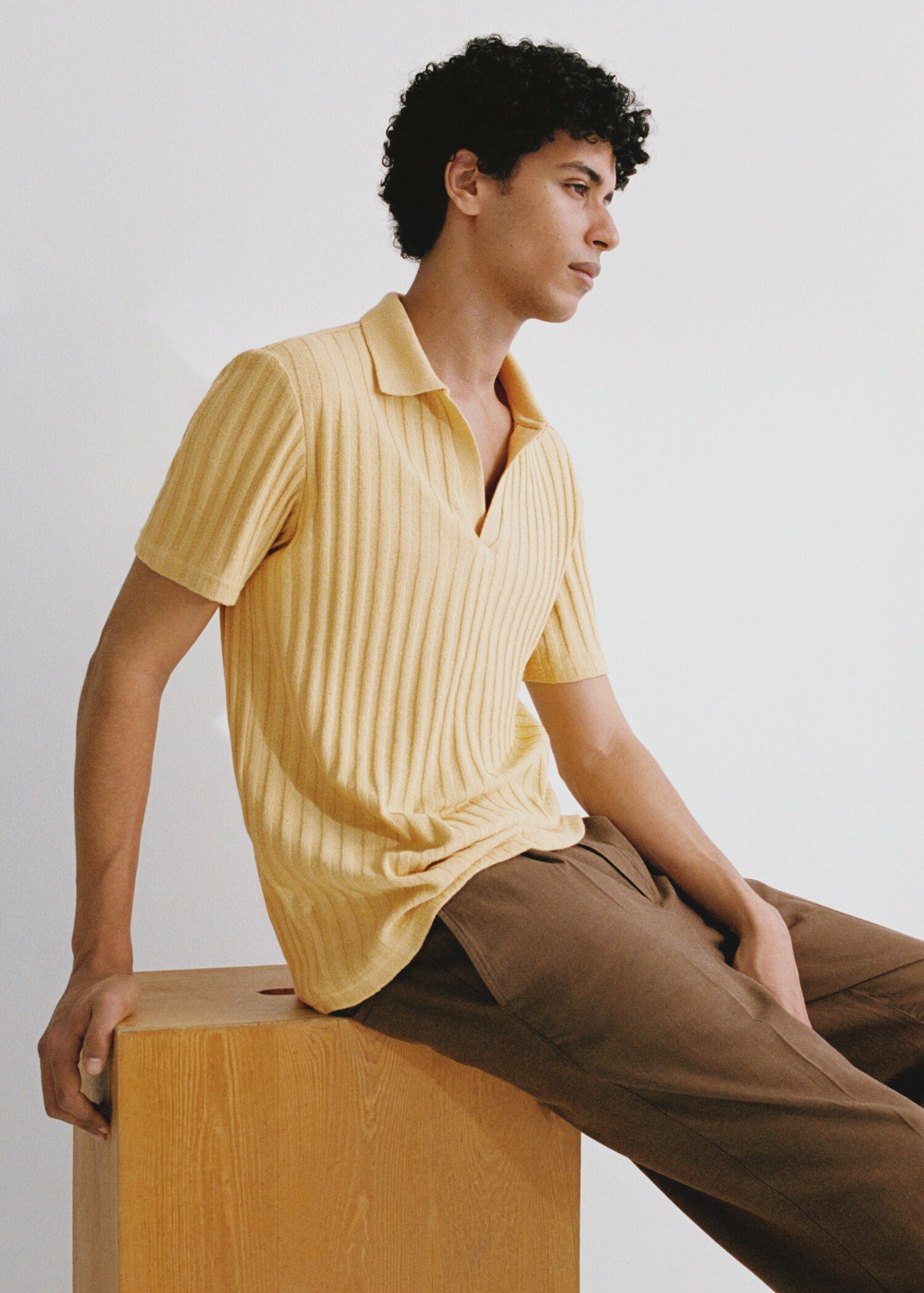 Polo regular fit algodón canalé - Detalle del artículo 5