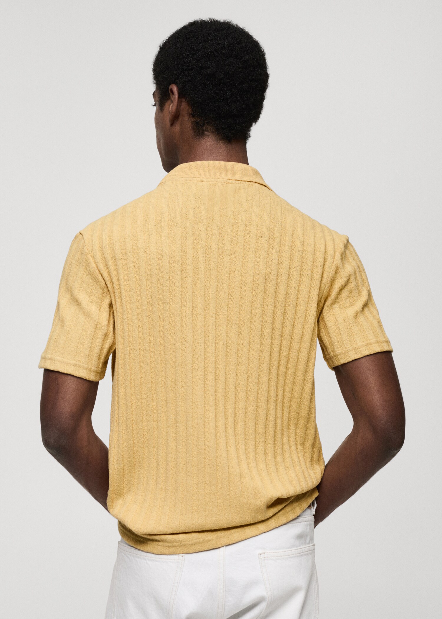 Polo regular fit algodón canalé - Reverso del artículo