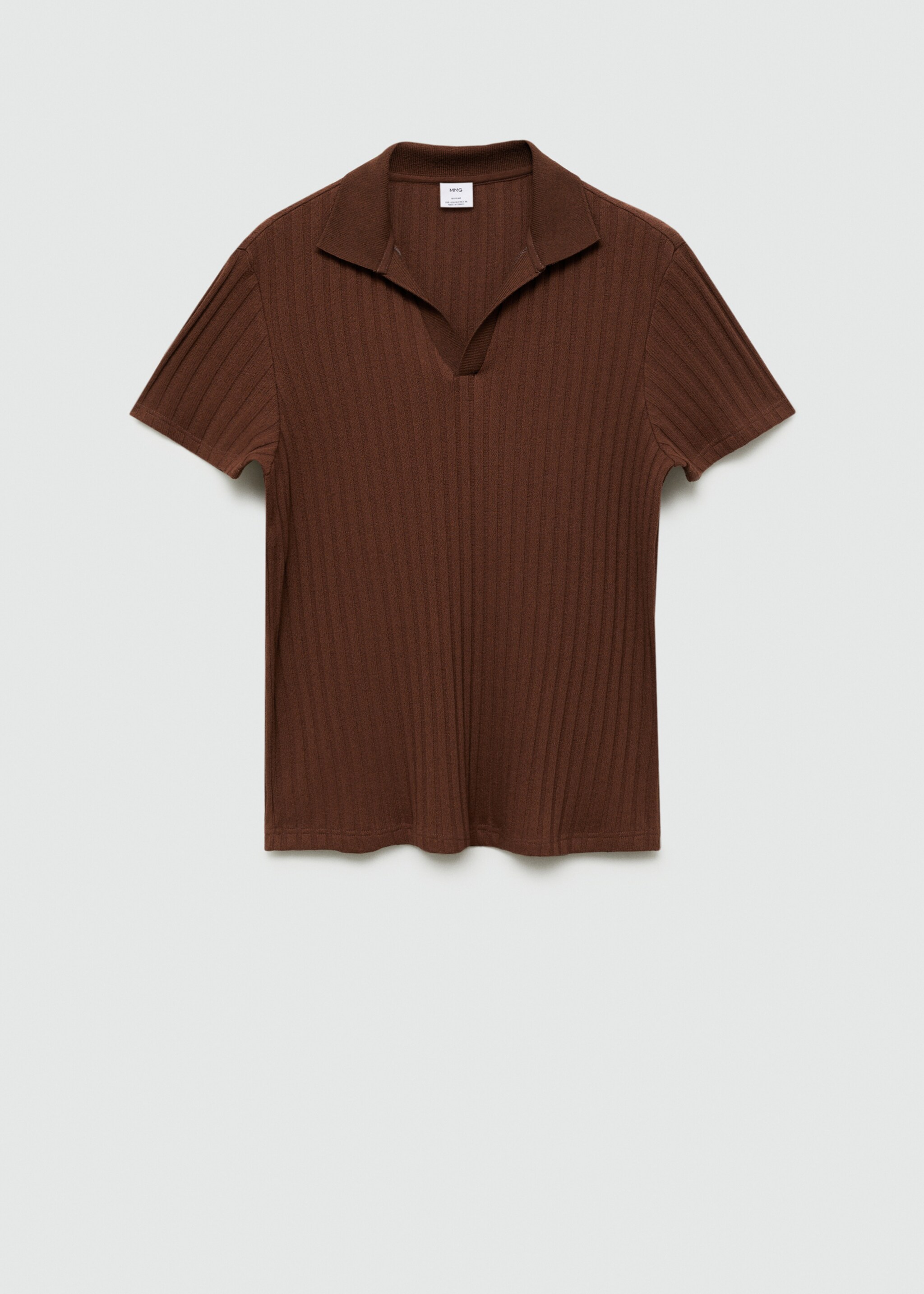 Polo regular-fit coton maille côtelée - Article sans modèle
