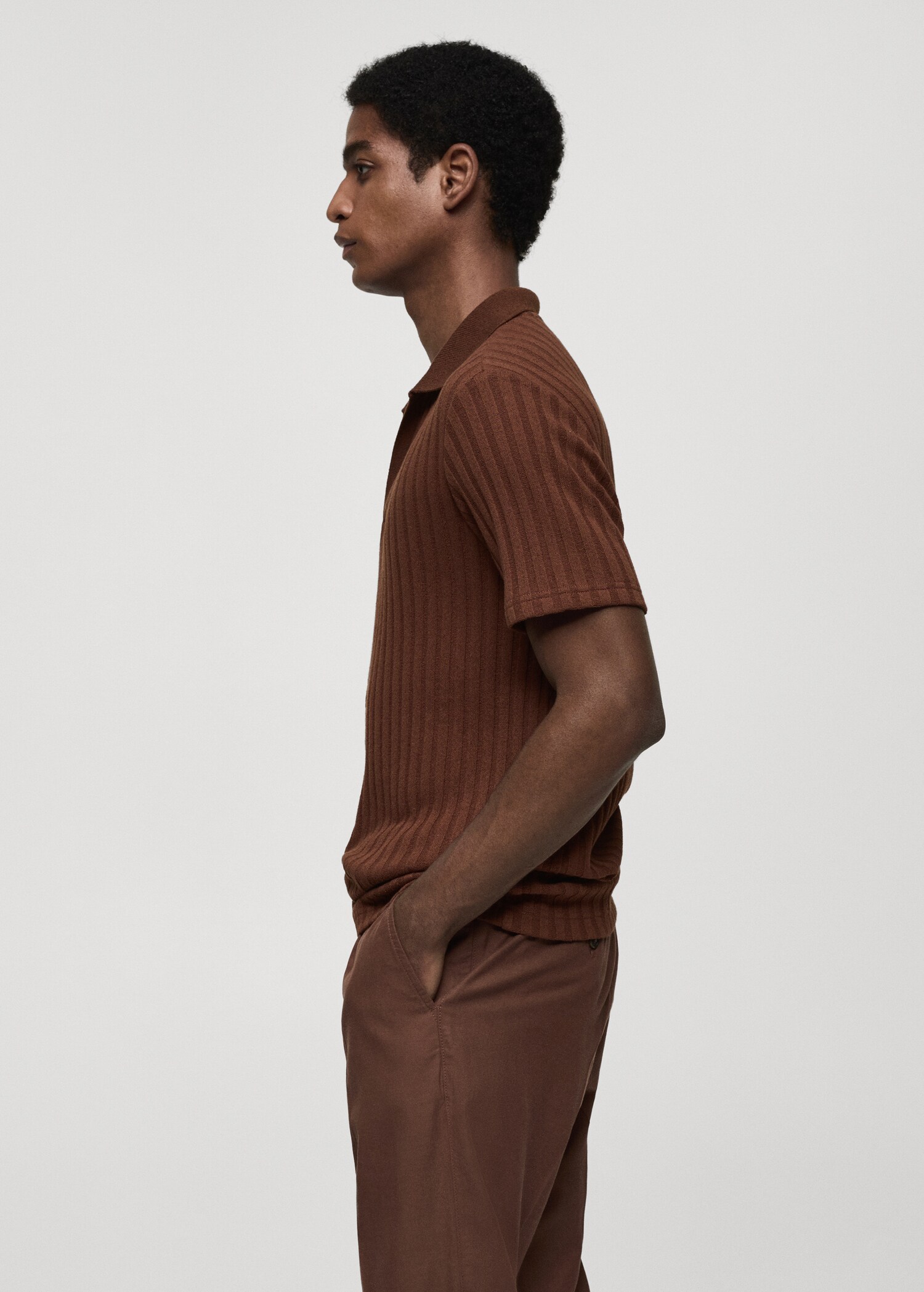 Polo regular fit algodón canalé - Detalle del artículo 2