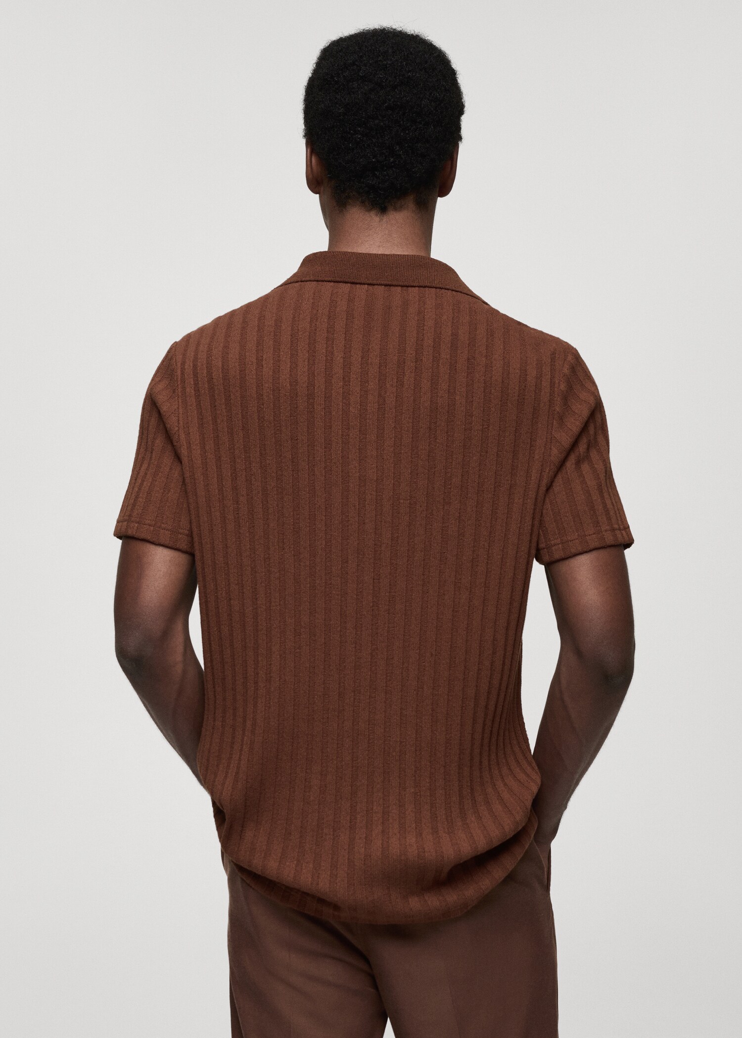 Polo regular fit algodón canalé - Reverso del artículo