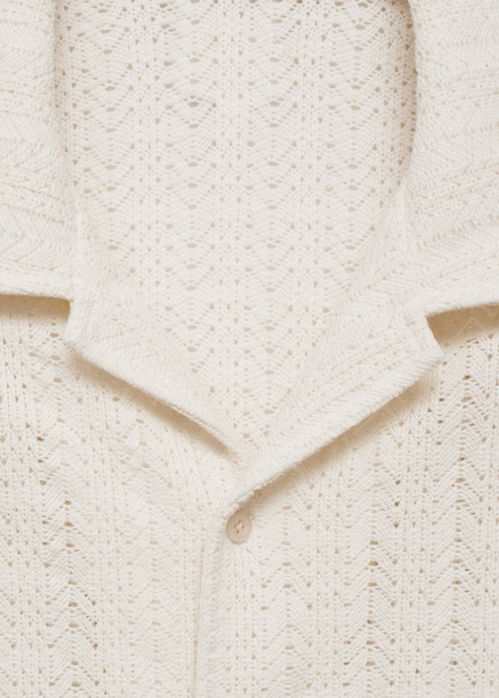 Crochet knitted shirt - Men | MANGO OUTLET USA