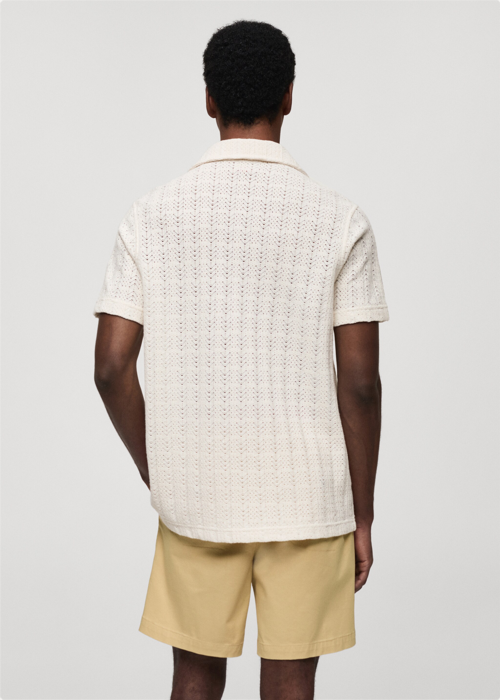Crochet knitted shirt - Reverse of the article