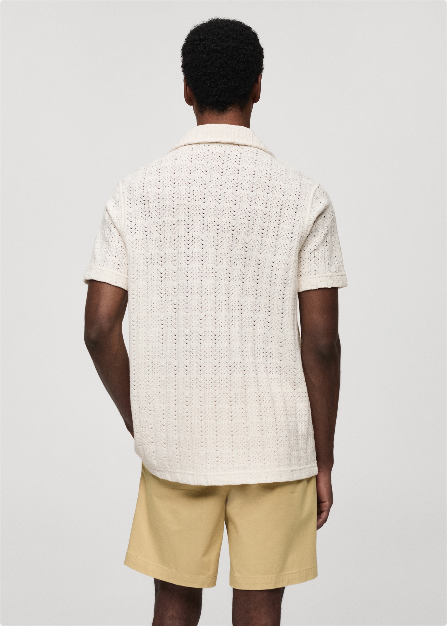 Crochet knitted shirt - Reverse of the article