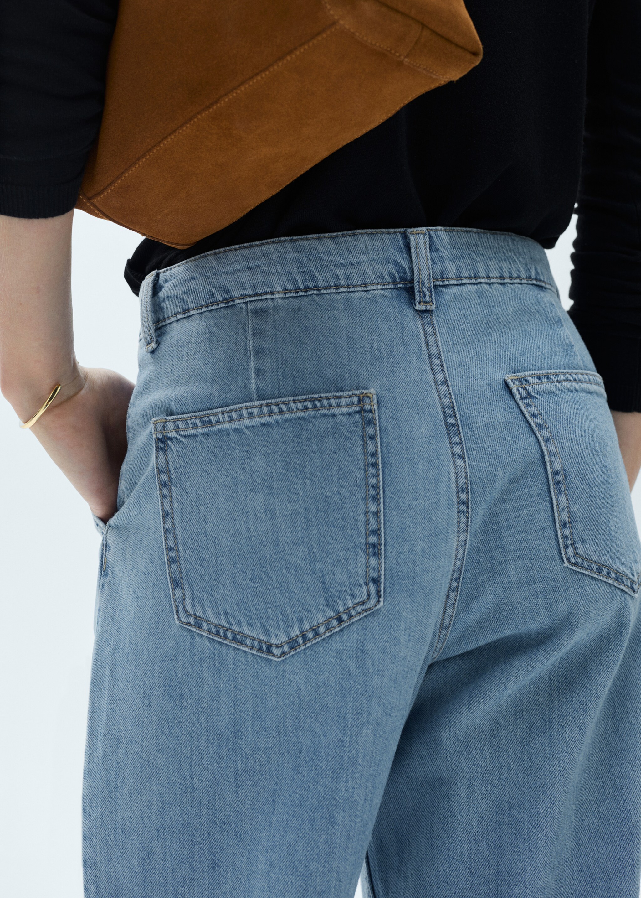 Wideleg pleated jeans - Details of the article 2