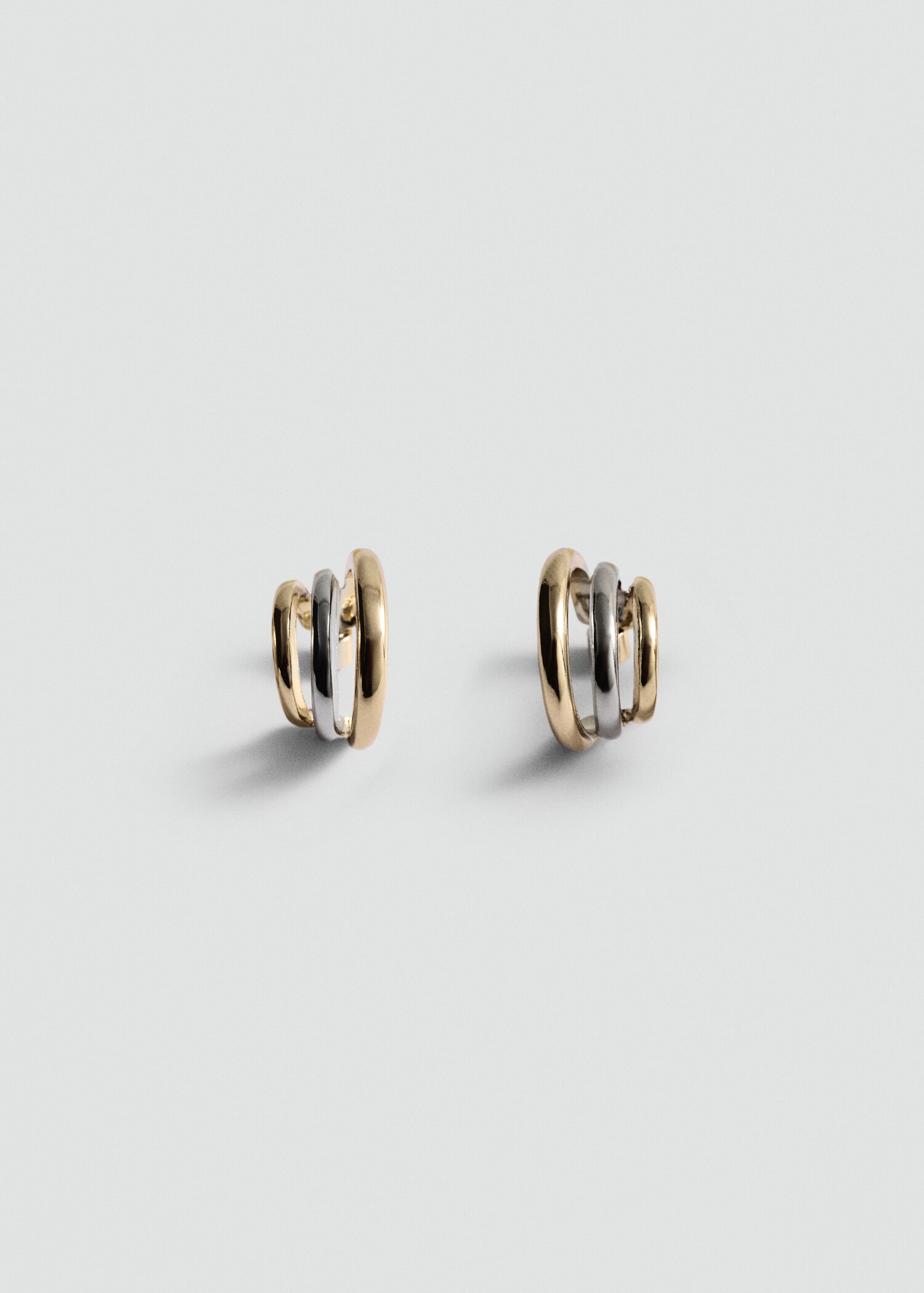 Triple-hoop combined earrings - Article without model
