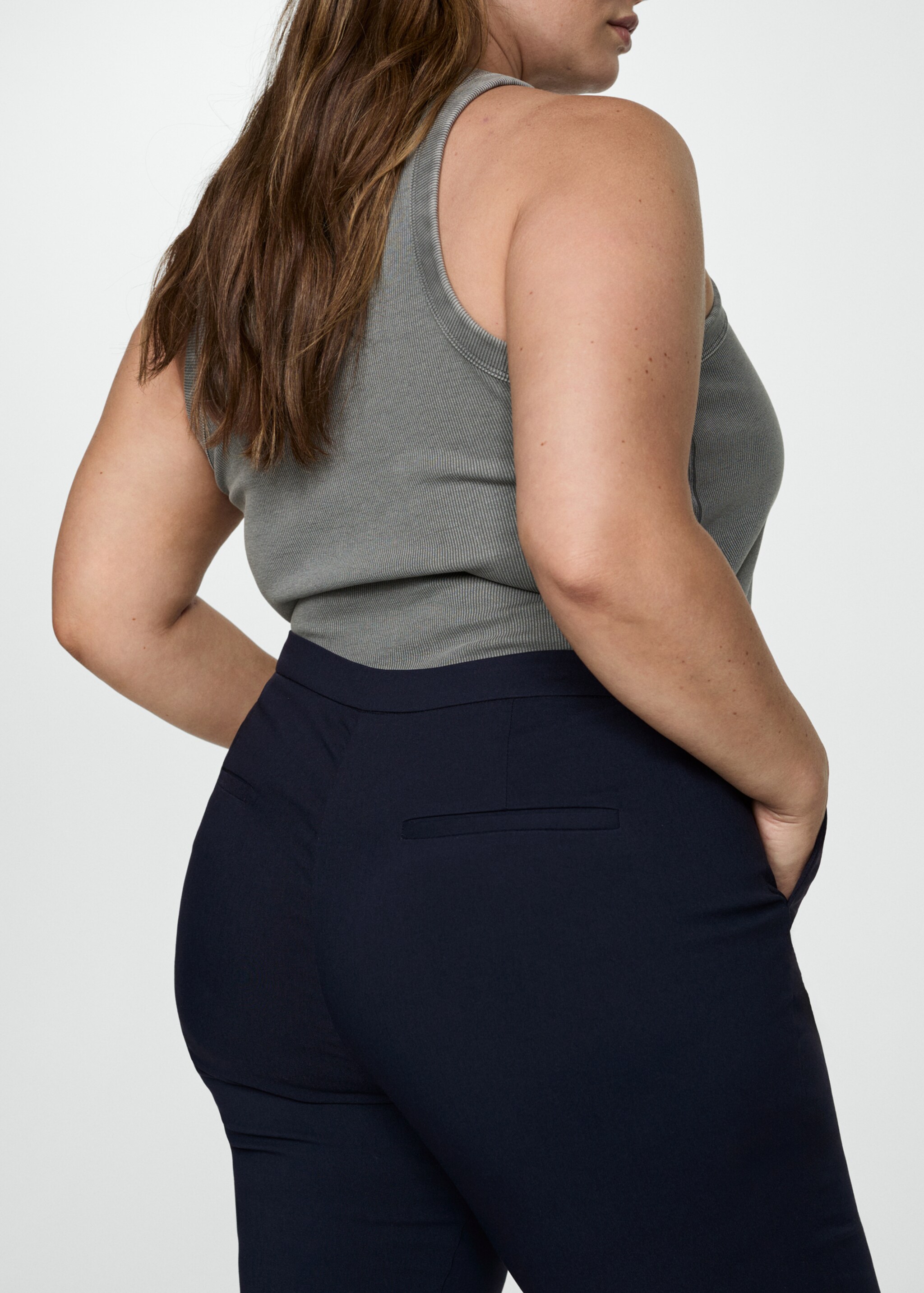 Pantalón pitillo crop - Detalle del artículo 4, Azul marino oscuro. Ref: 77060608-00.