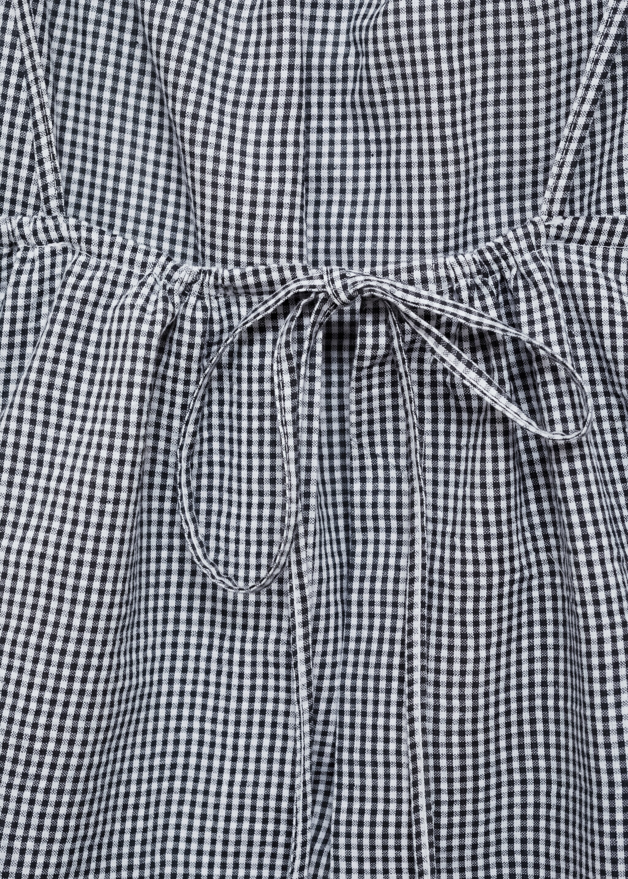 Tweedelige pyjama met vichyruit - Detail van het artikel 8, Donkermarine. Ref: 77060609-00.