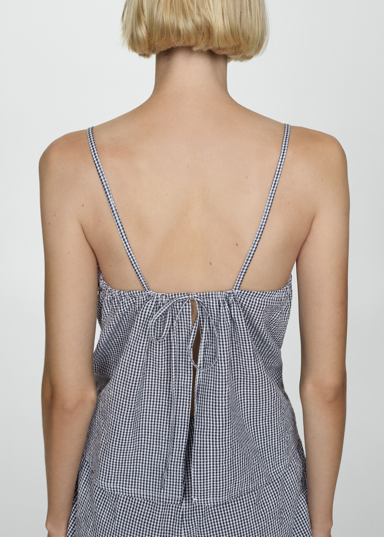 Pijama dos piezas cuadro vichy - Reverso del artículo