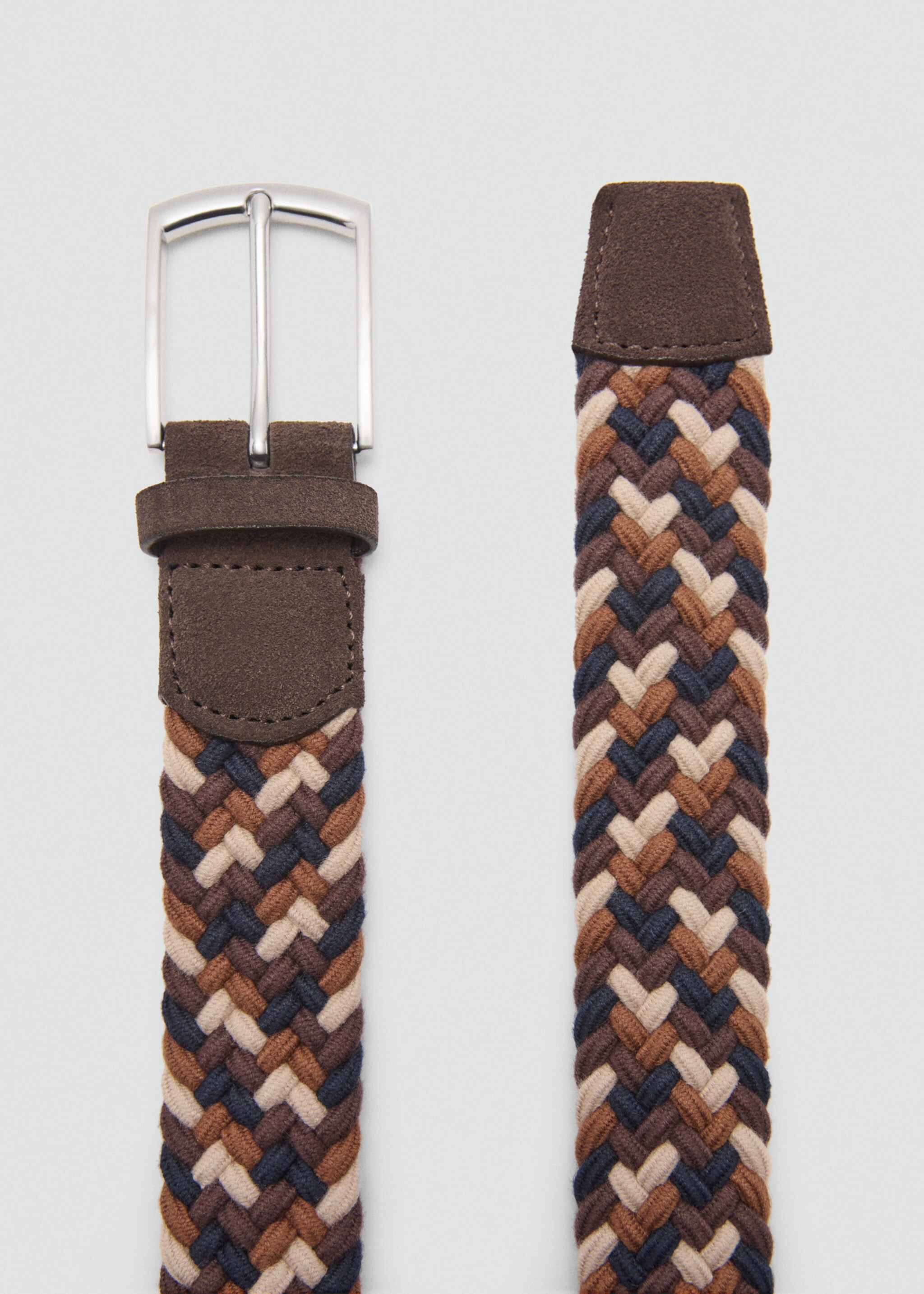 Braided elastic coloured belt - Medium plane