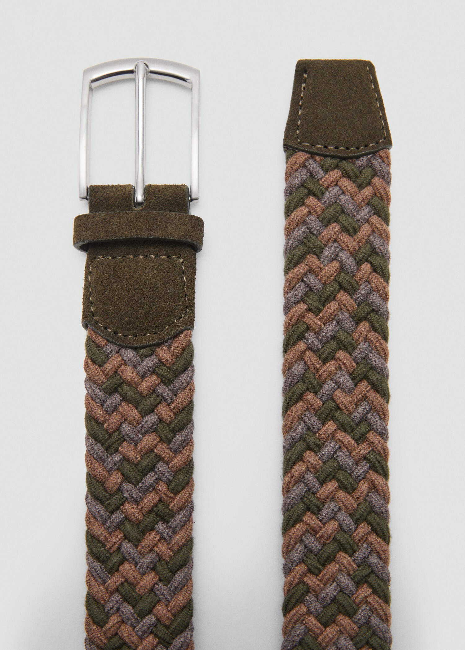 Braided elastic coloured belt - Medium plane