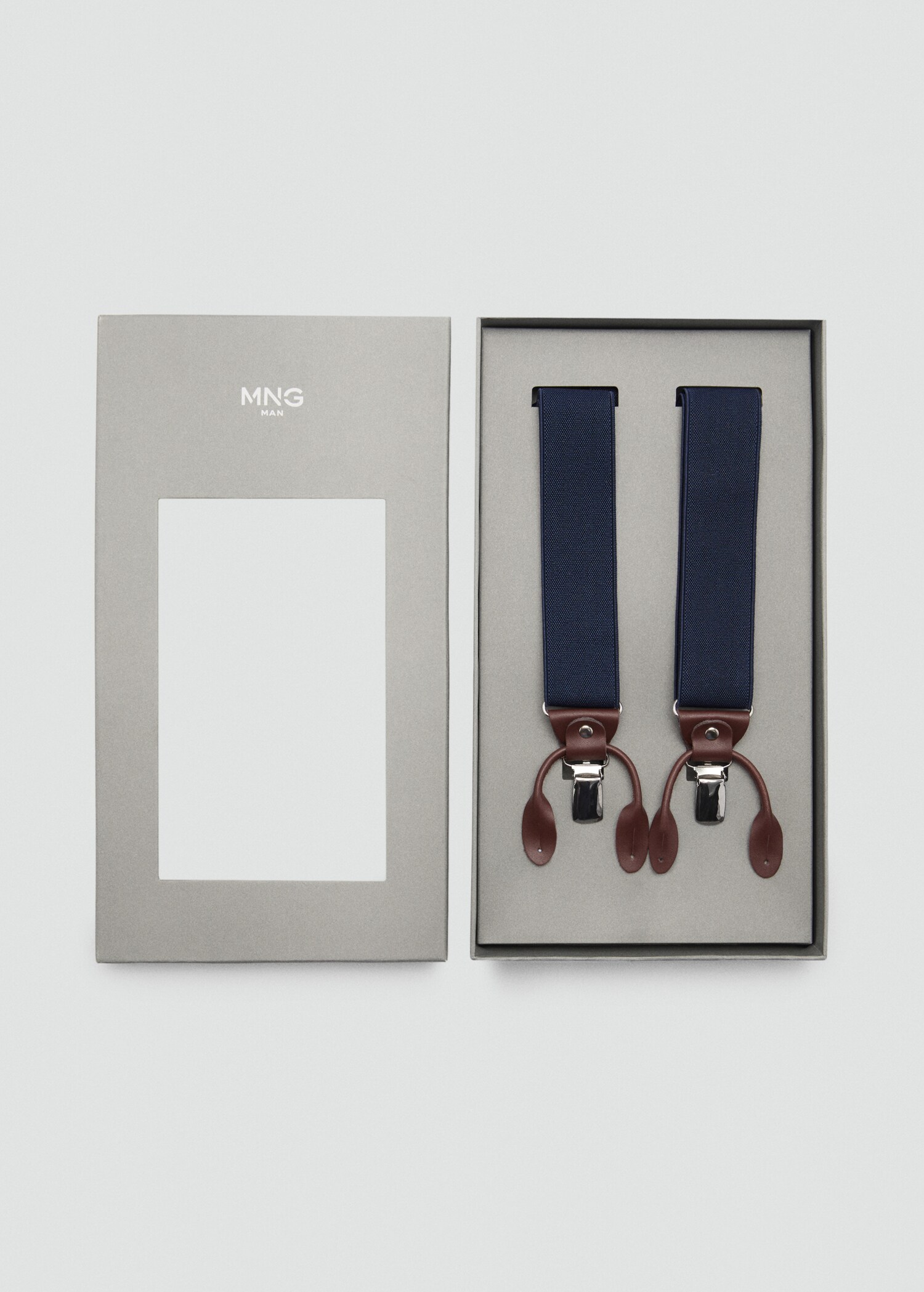 Adjustable elastic straps with leather details - Medium plane