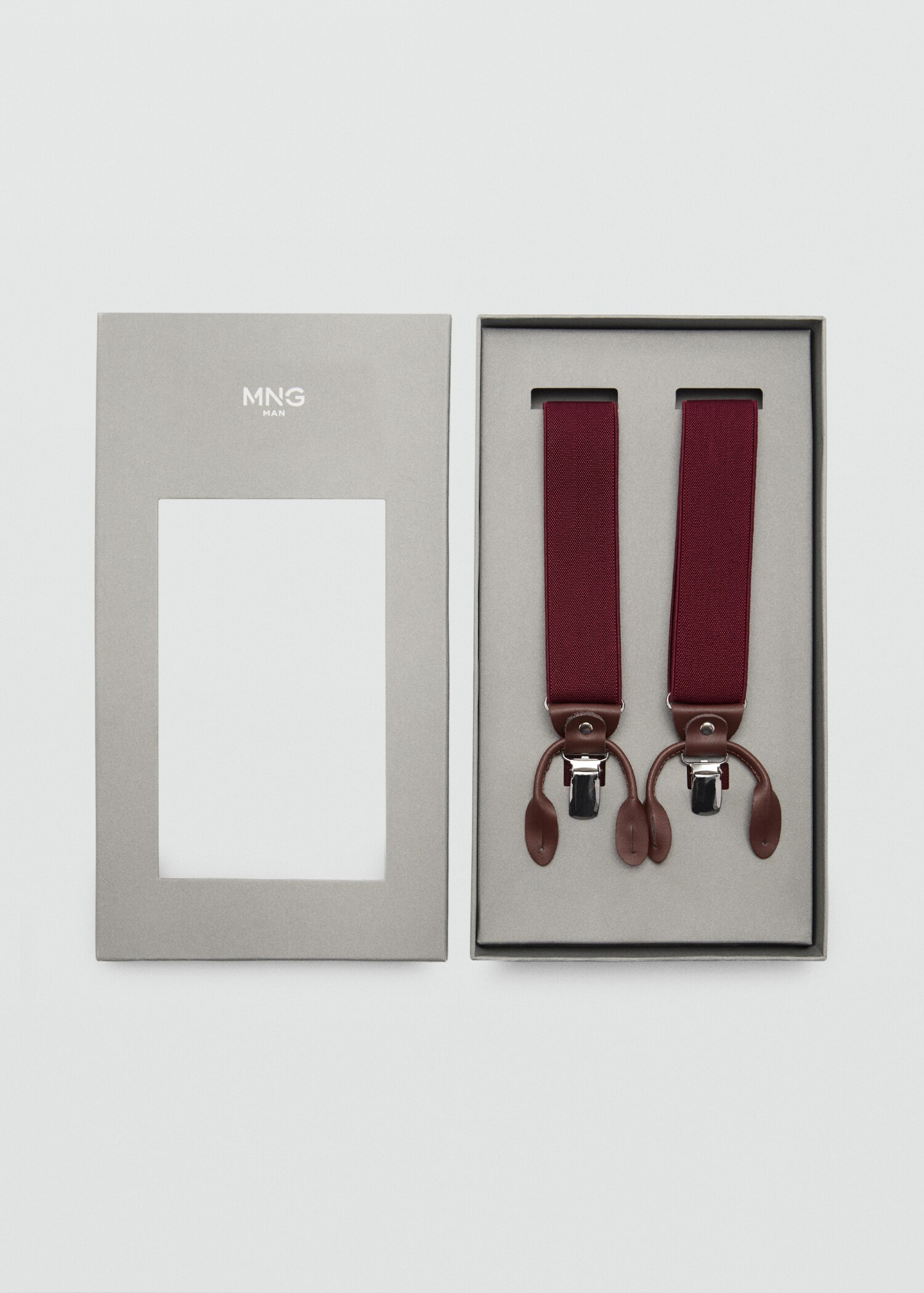 Adjustable elastic straps with leather details - Medium plane