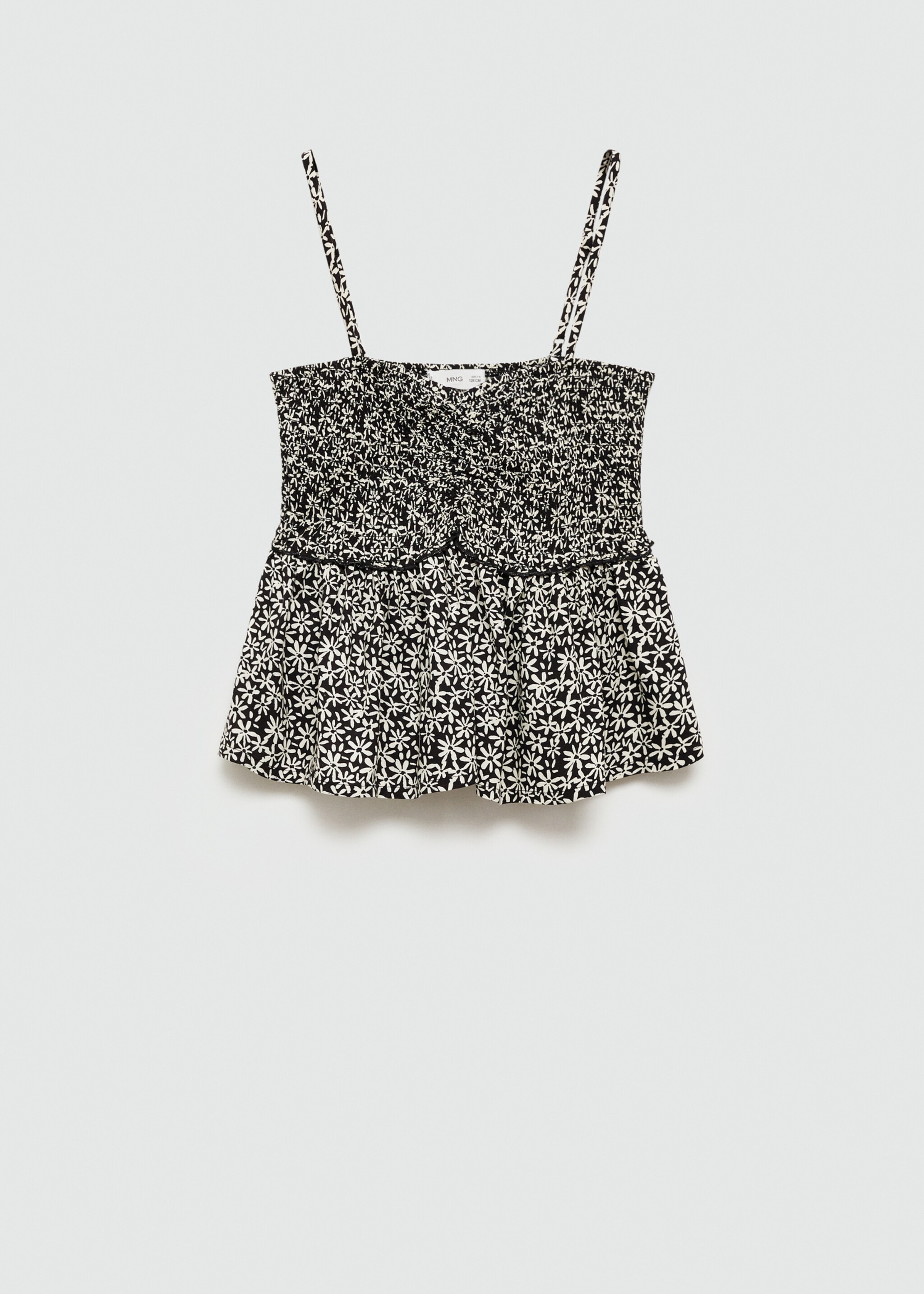 Floral print top - Article without model, Black. Ref: 77060628-00.