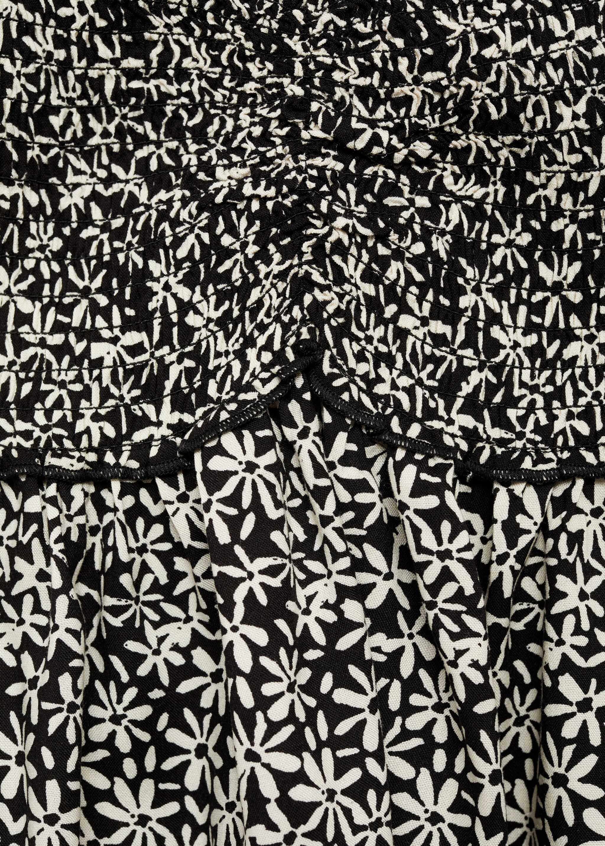 Floral print top - Details of the article 8, Black. Ref: 77060628-00.