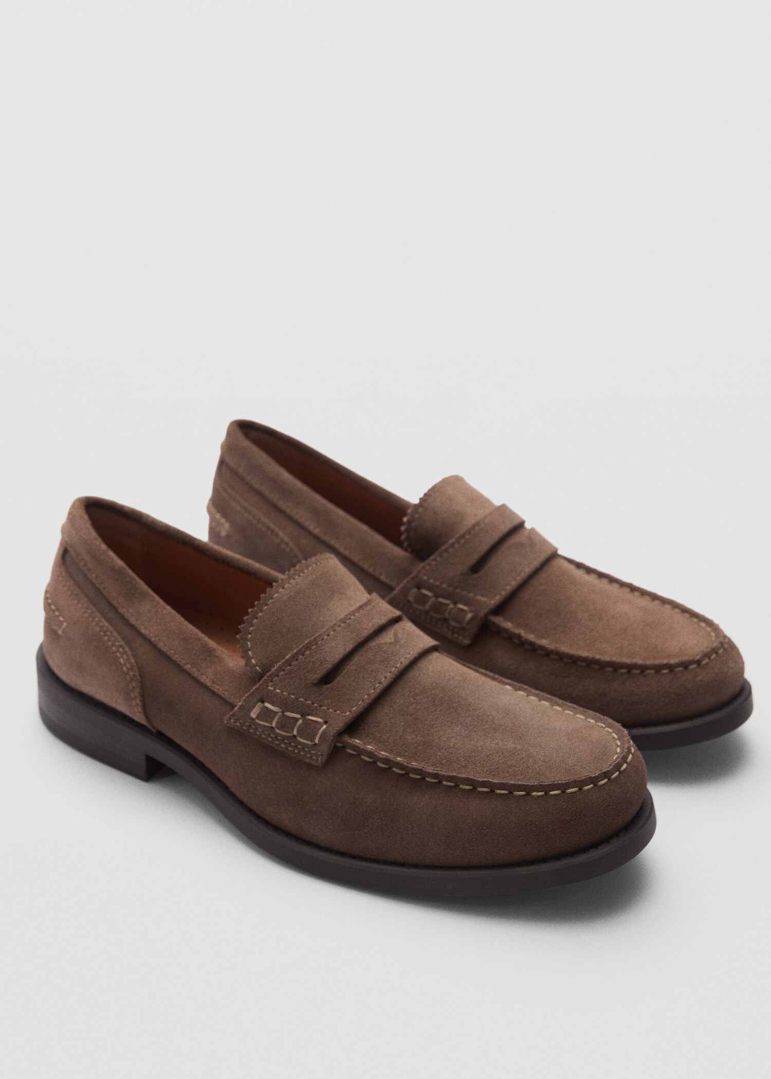 Suede leather loafers - Medium plane