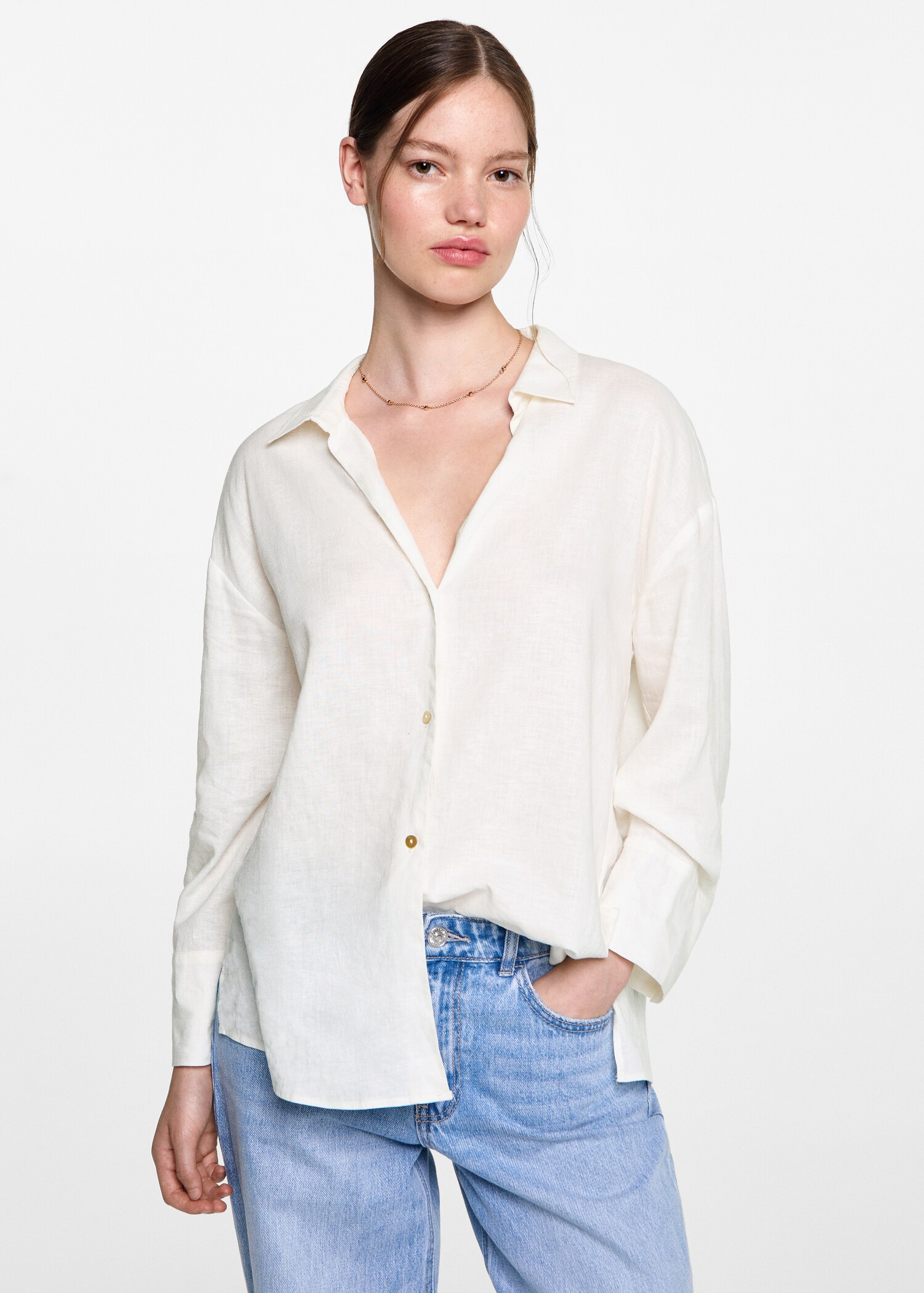Regular-fit linen shirt - Medium plane