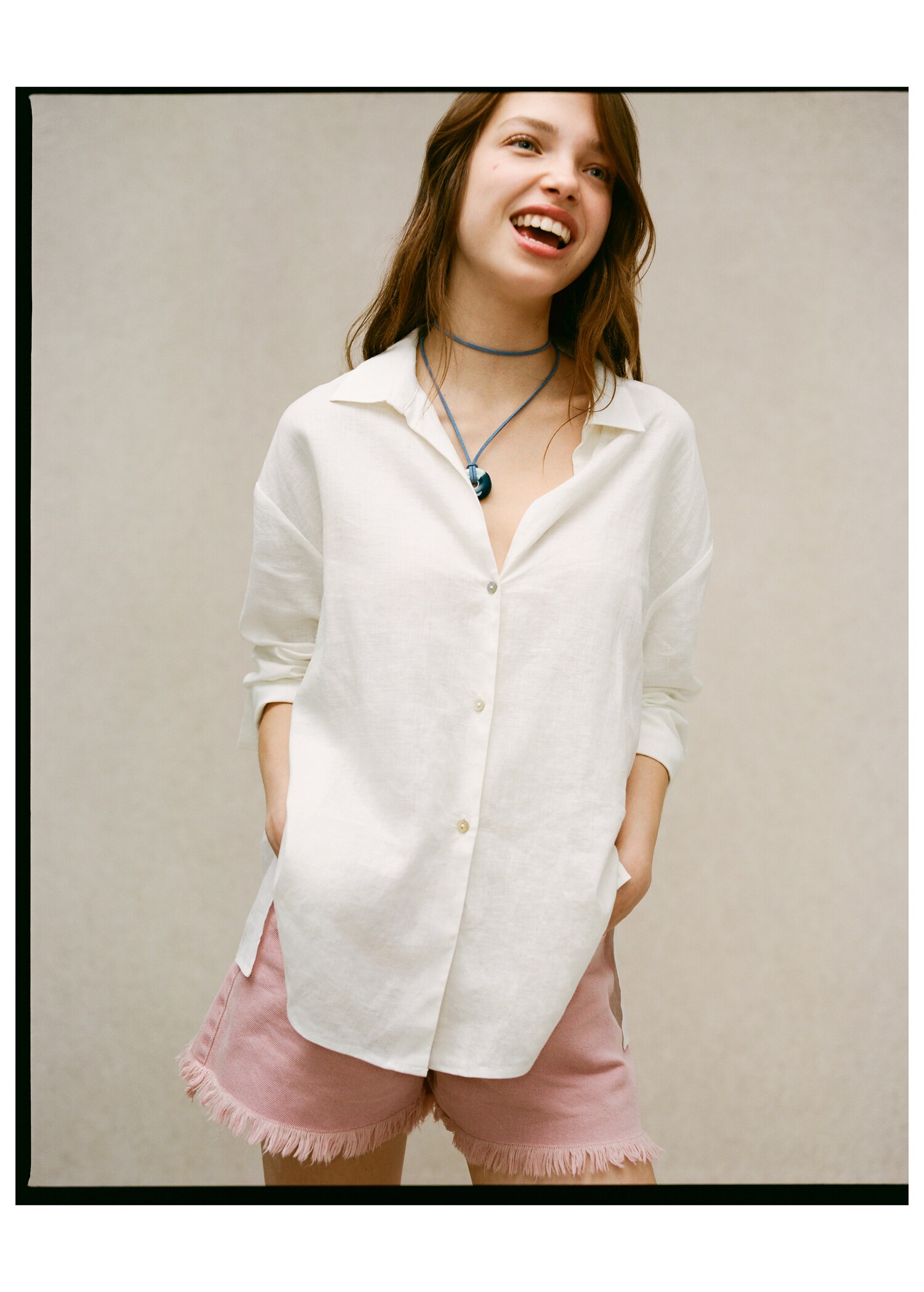 Regular-fit linen shirt - Details of the article 5