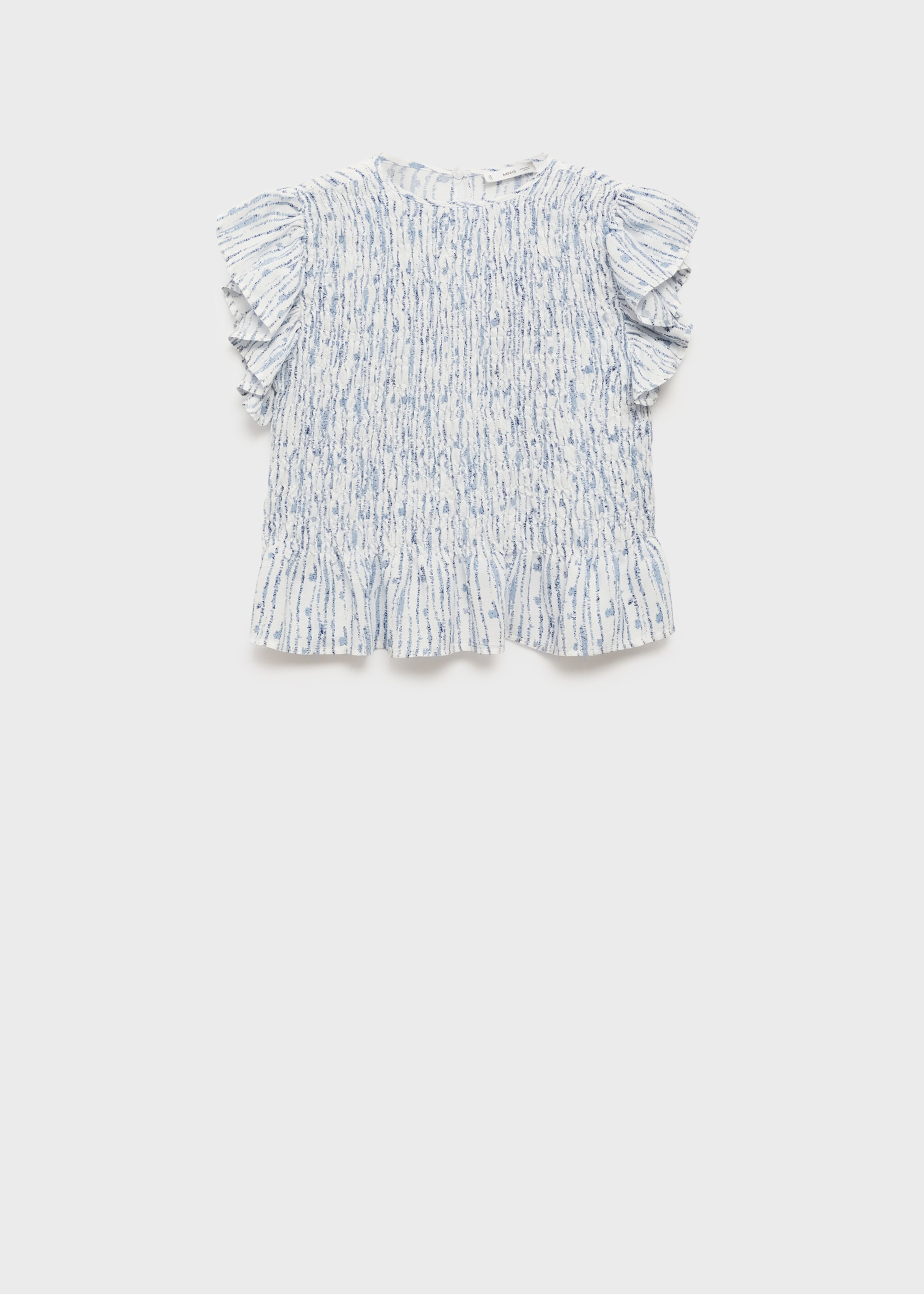 Frilled-sleeve ruched blouse - Article without model