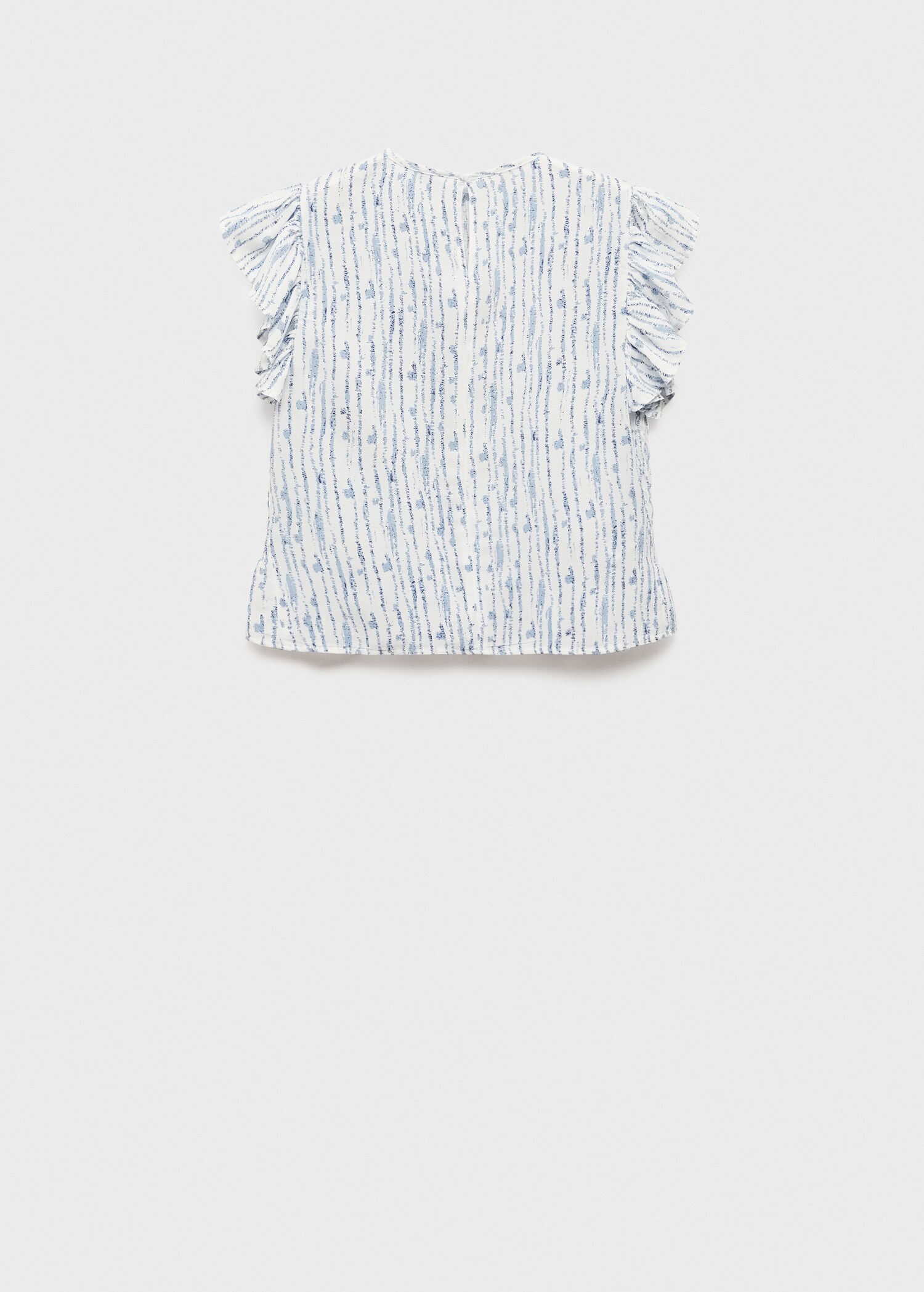 Frilled-sleeve ruched blouse - Reverse of the article