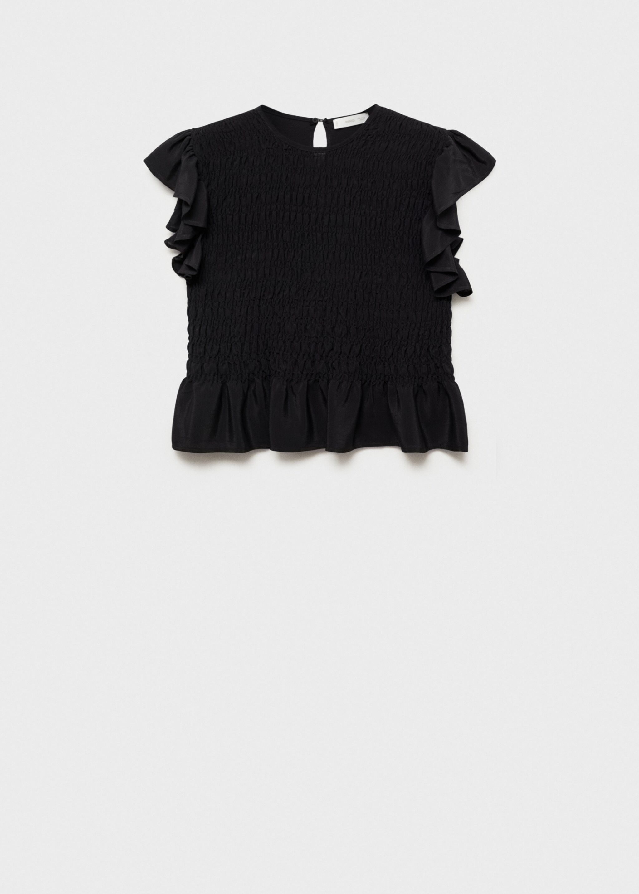 Frilled-sleeve ruched blouse - Article without model