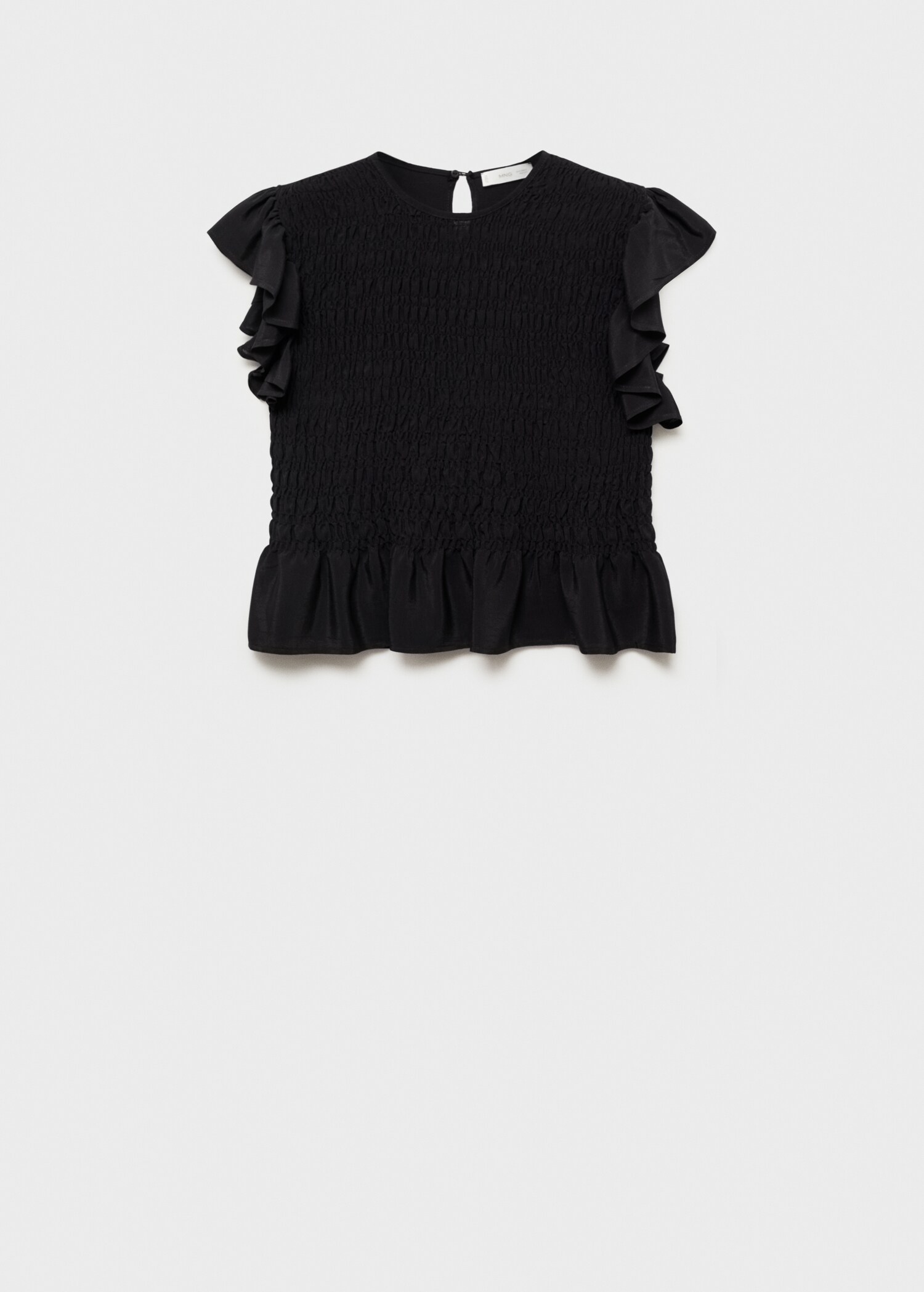 Frilled-sleeve ruched blouse - Article without model