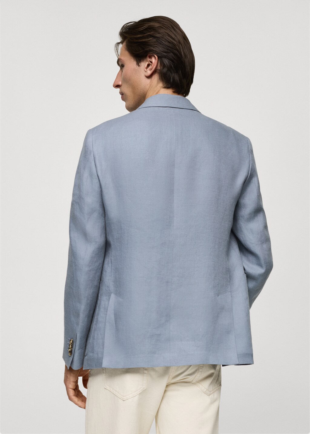 100% linen slim fit blazer - Men | MANGO OUTLET USA