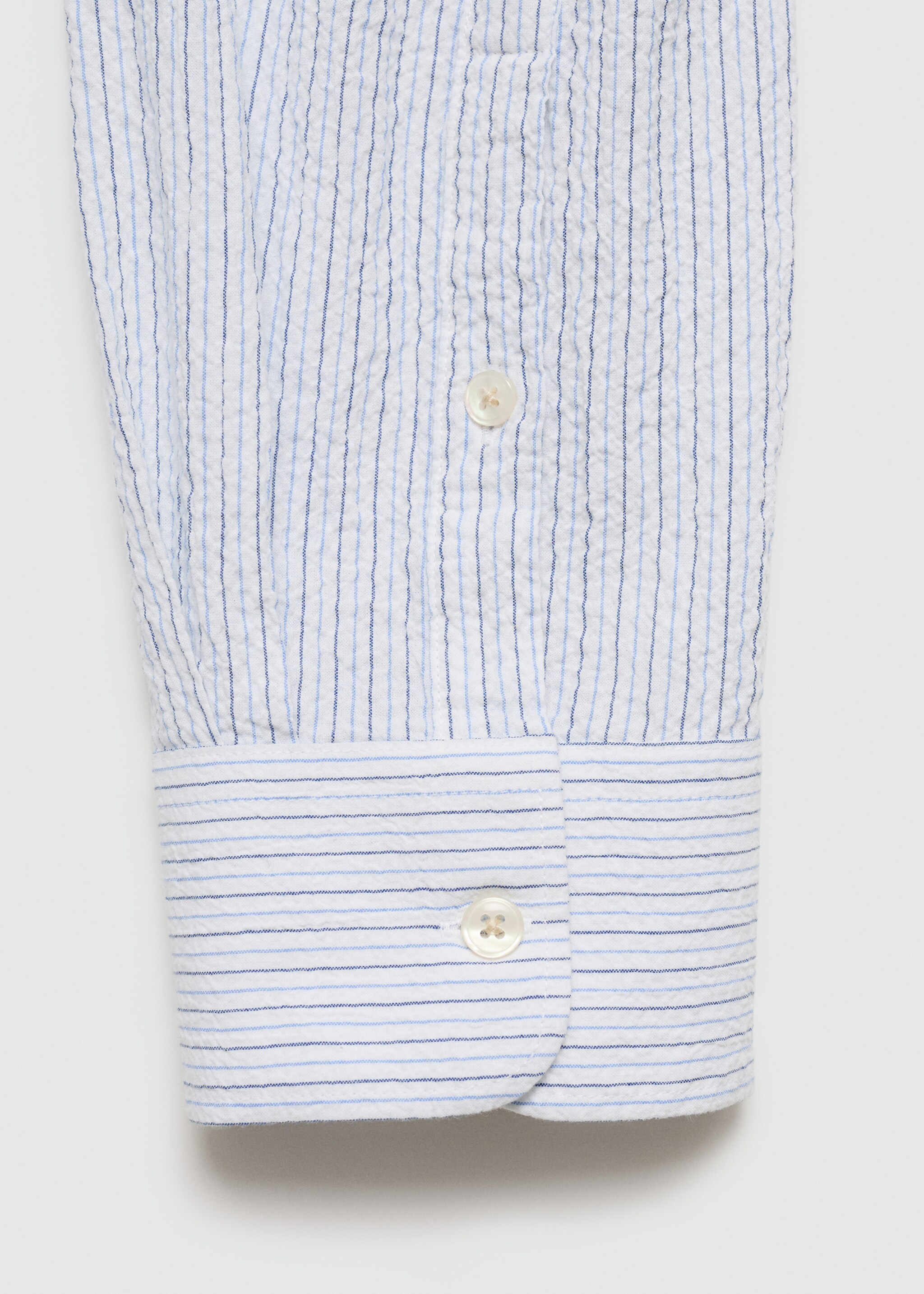 Chemise regular-fit coton seersucker rayures - Détail de l'article 0